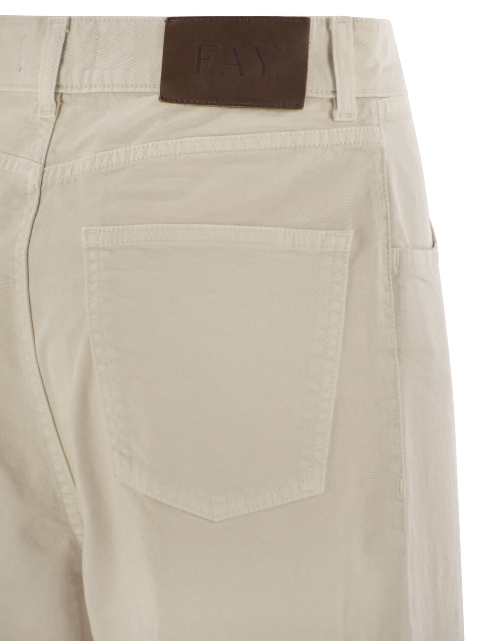 Fay Women 5-Pocket Trousers In Stretch Cotton Drill FAY