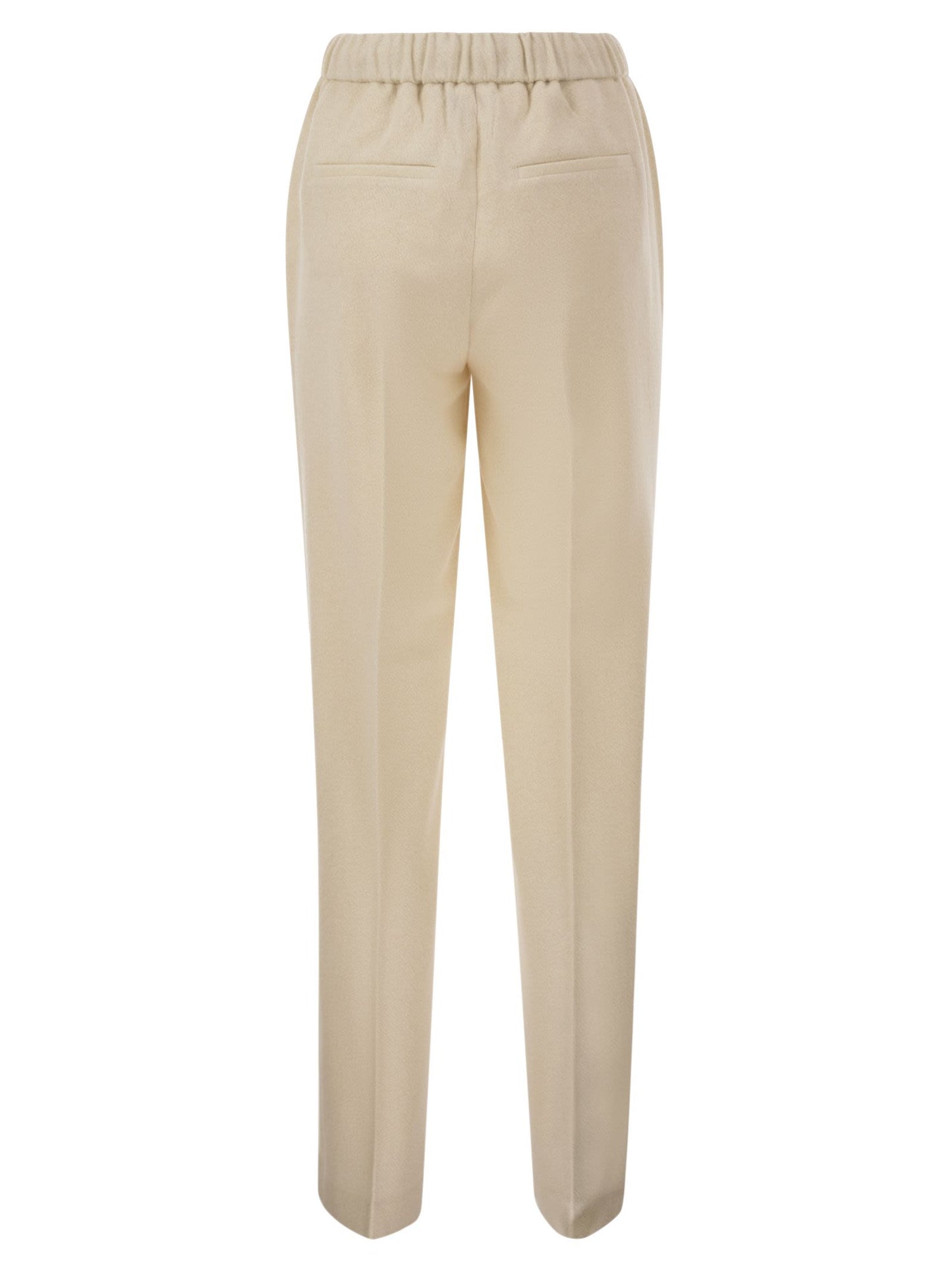 Peserico Women Tailored Virgin Wool, Cashmere And Metallic Fibre Jogger Trousers PESERICO