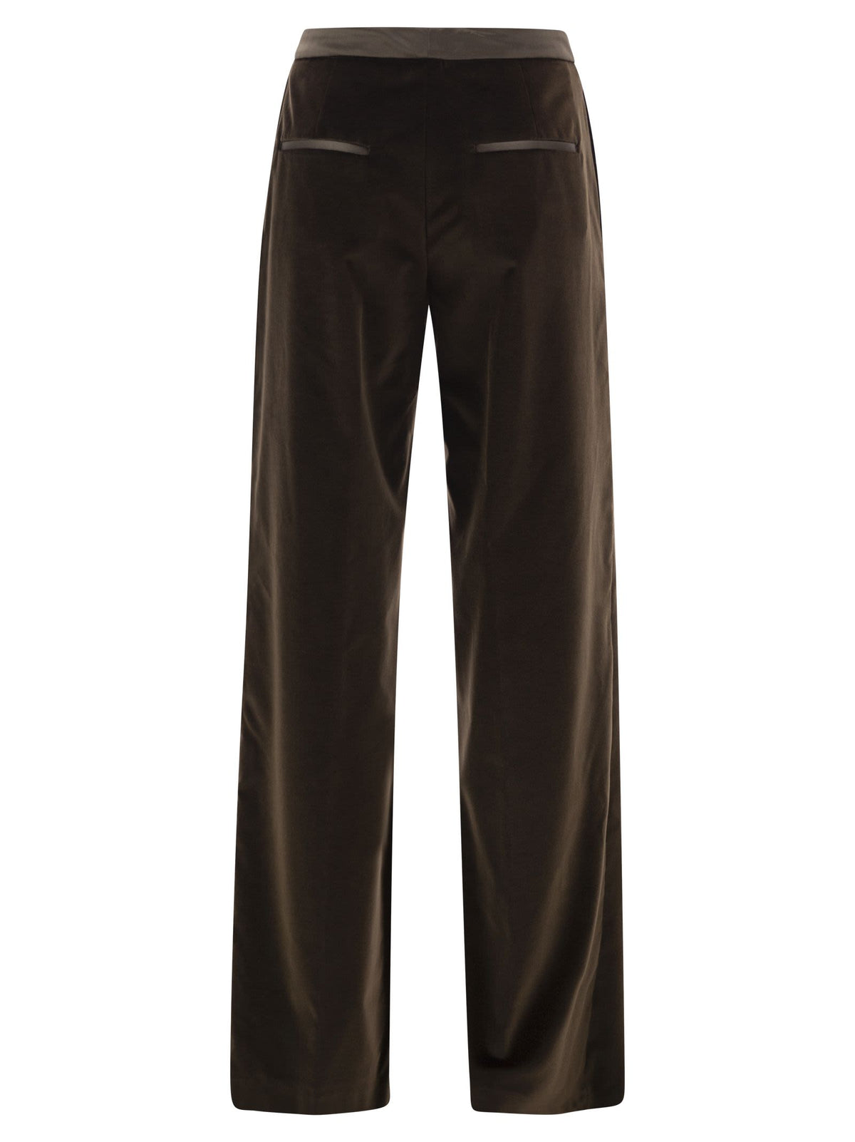 Peserico Women Straight-Leg Stretch Velvet Trousers PESERICO