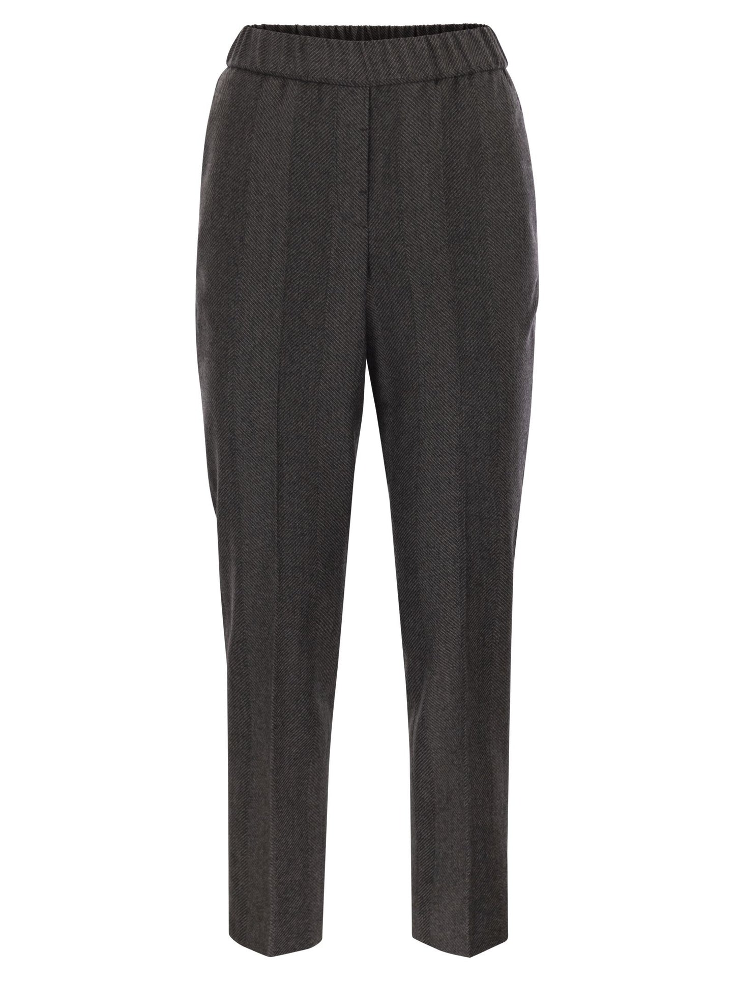 Peserico Women Stretch Virgin Wool Trousers PESERICO