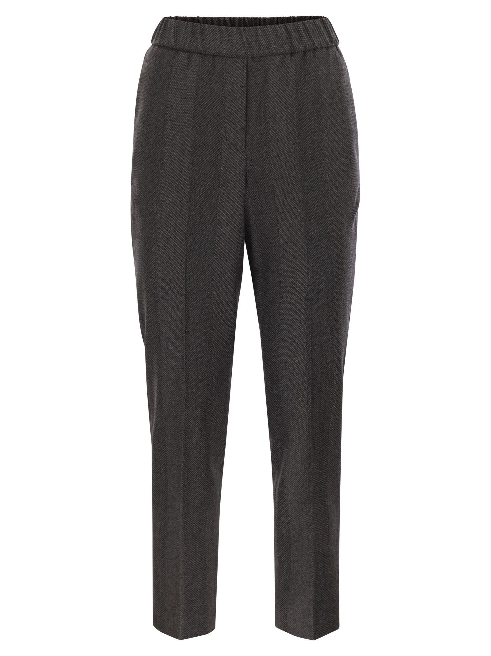 Peserico Women Stretch Virgin Wool Trousers PESERICO