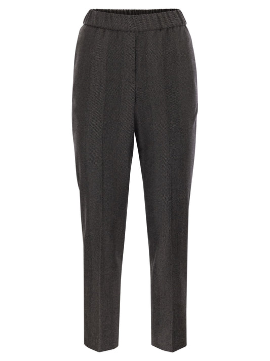 Peserico Women Stretch Virgin Wool Trousers PESERICO