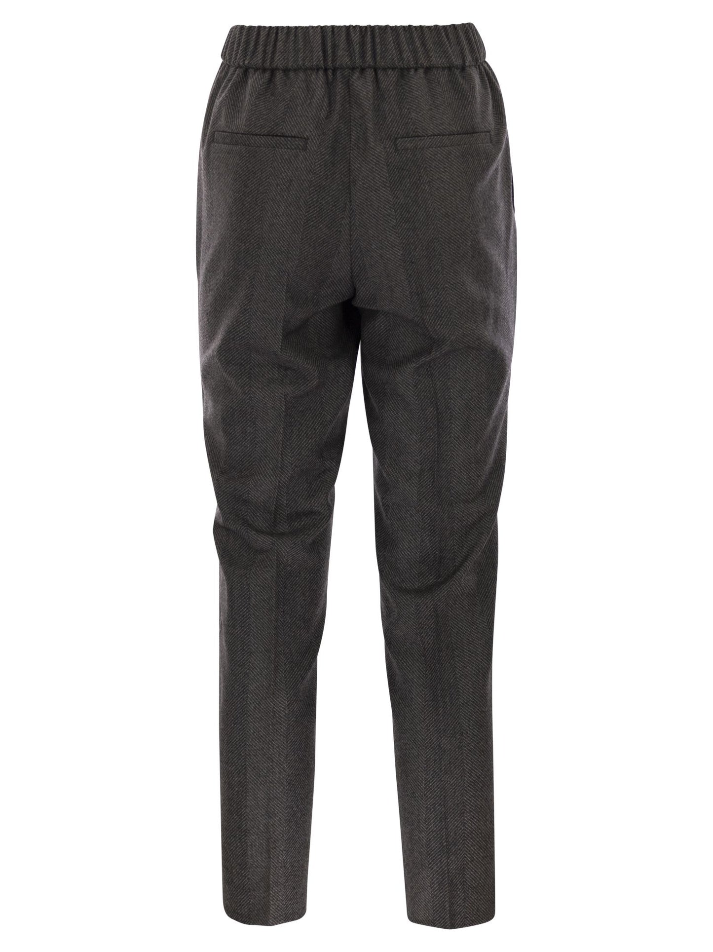 Peserico Women Stretch Virgin Wool Trousers PESERICO