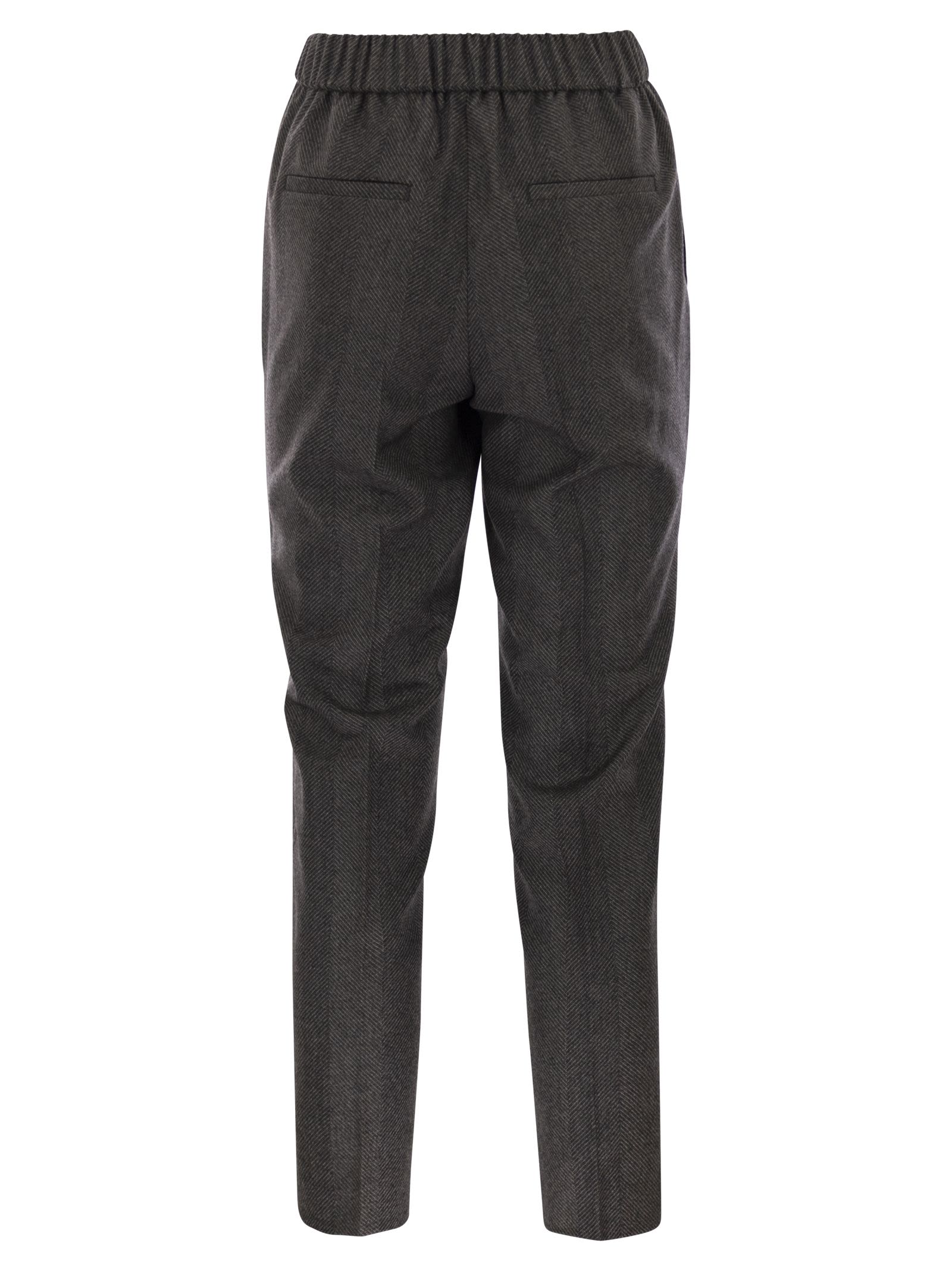 Peserico Women Stretch Virgin Wool Trousers PESERICO