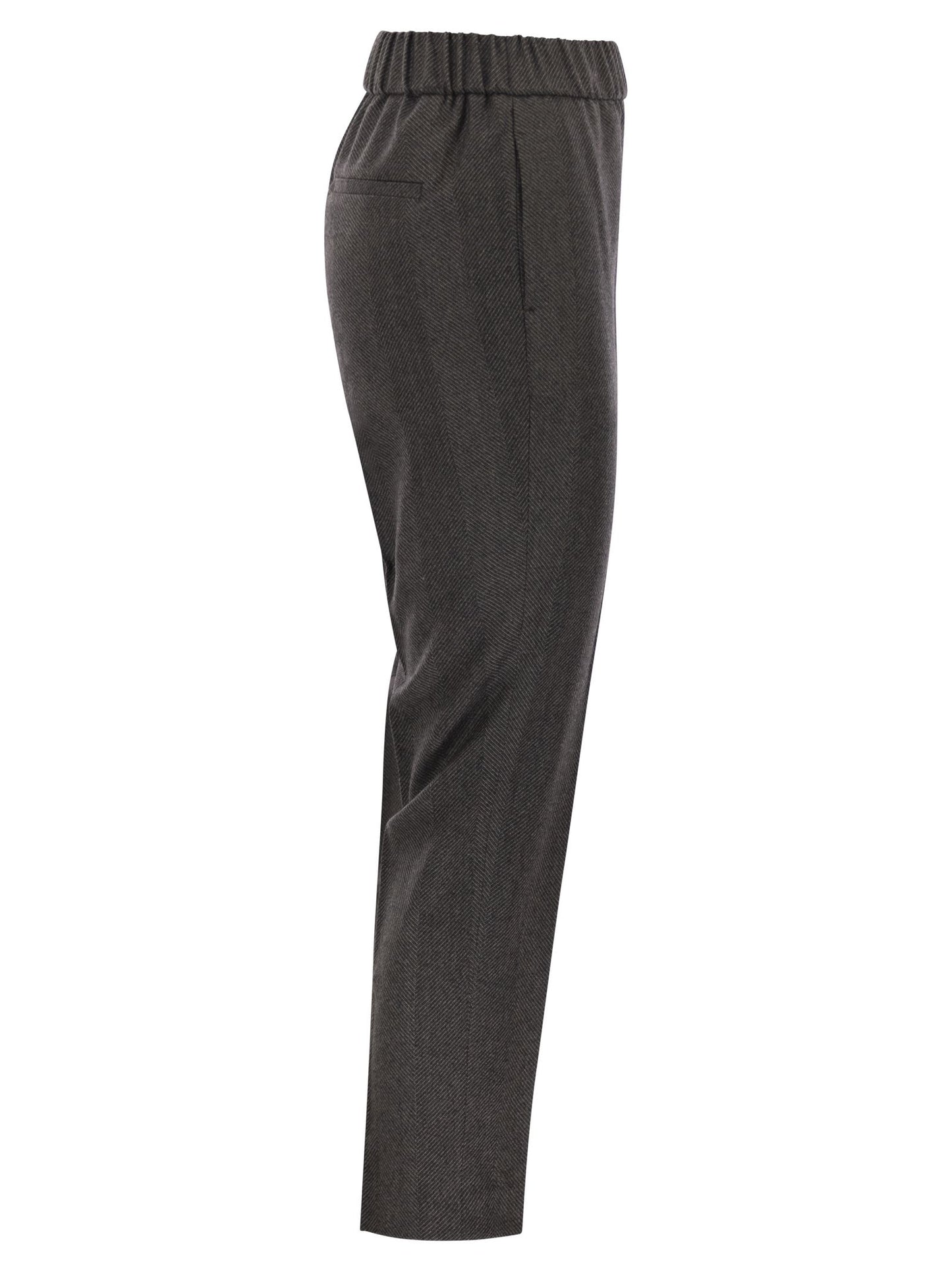 Peserico Women Stretch Virgin Wool Trousers PESERICO