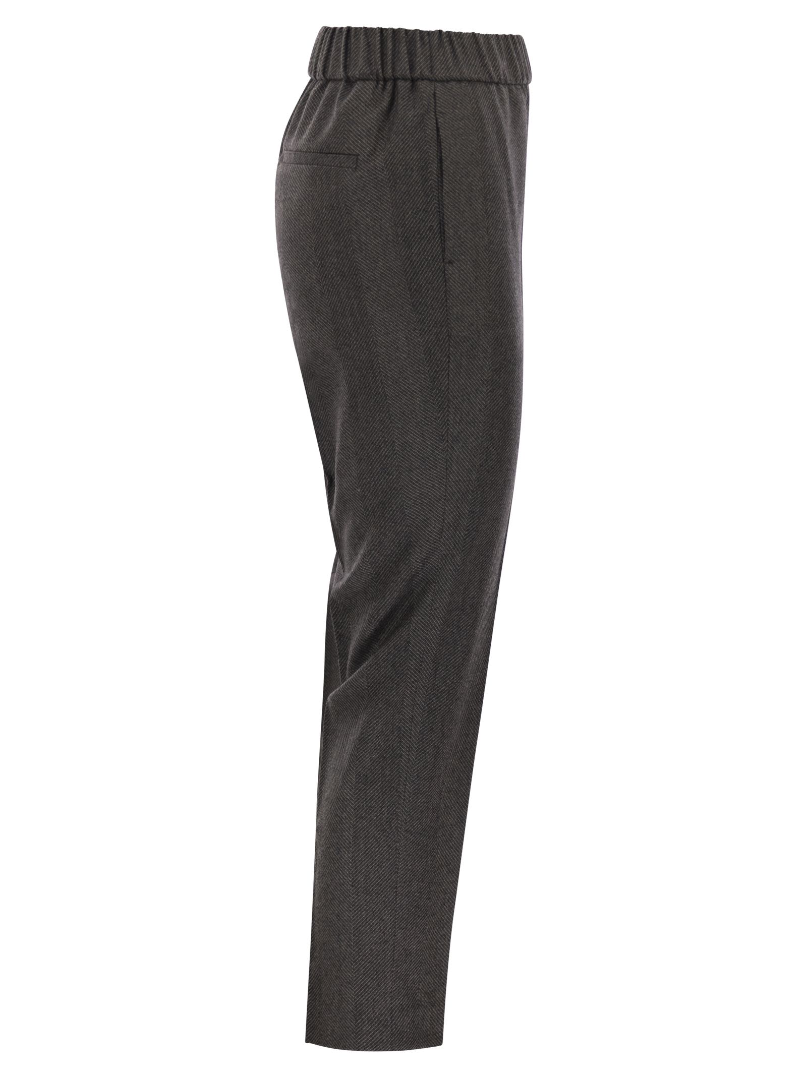 Peserico Women Stretch Virgin Wool Trousers PESERICO