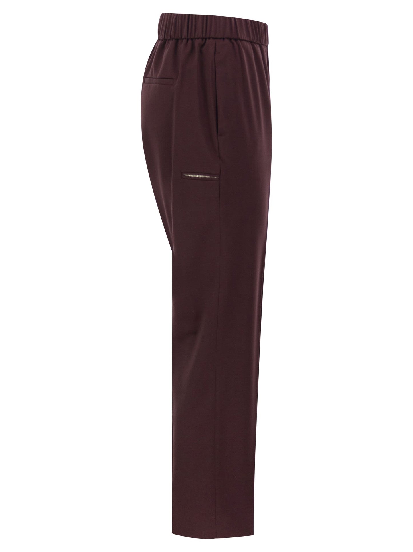 Peserico Women Virgin Wool Trousers With Elasticated Waistband PESERICO