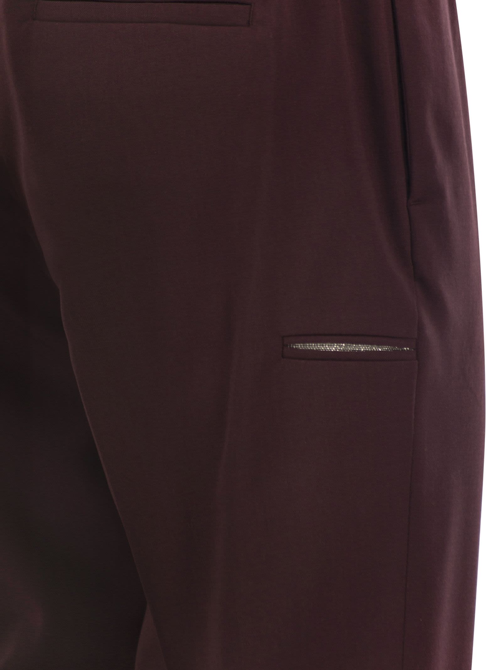 Peserico Women Virgin Wool Trousers With Elasticated Waistband PESERICO