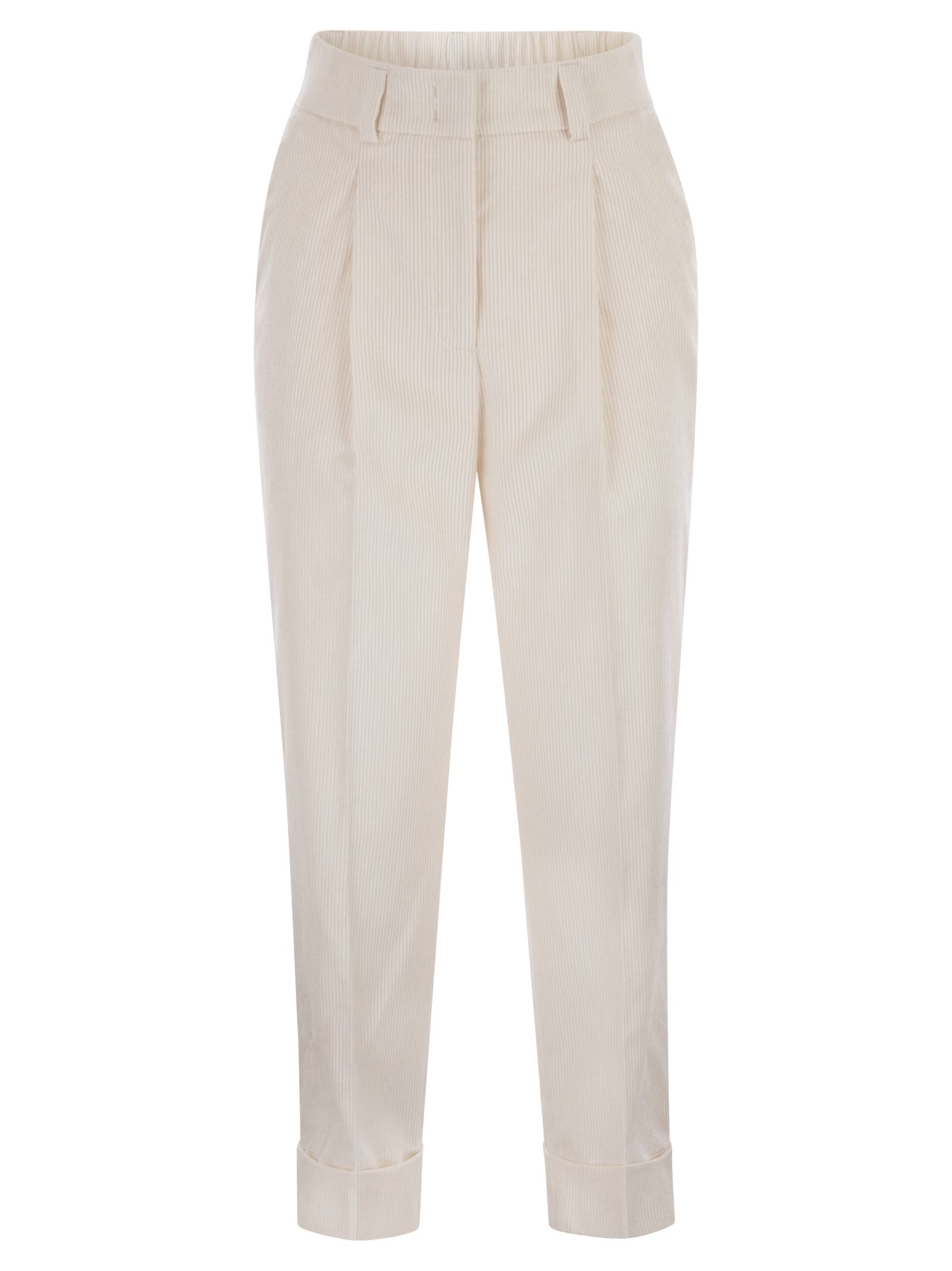 Peserico Women 500-Stripe Velvet Trousers PESERICO