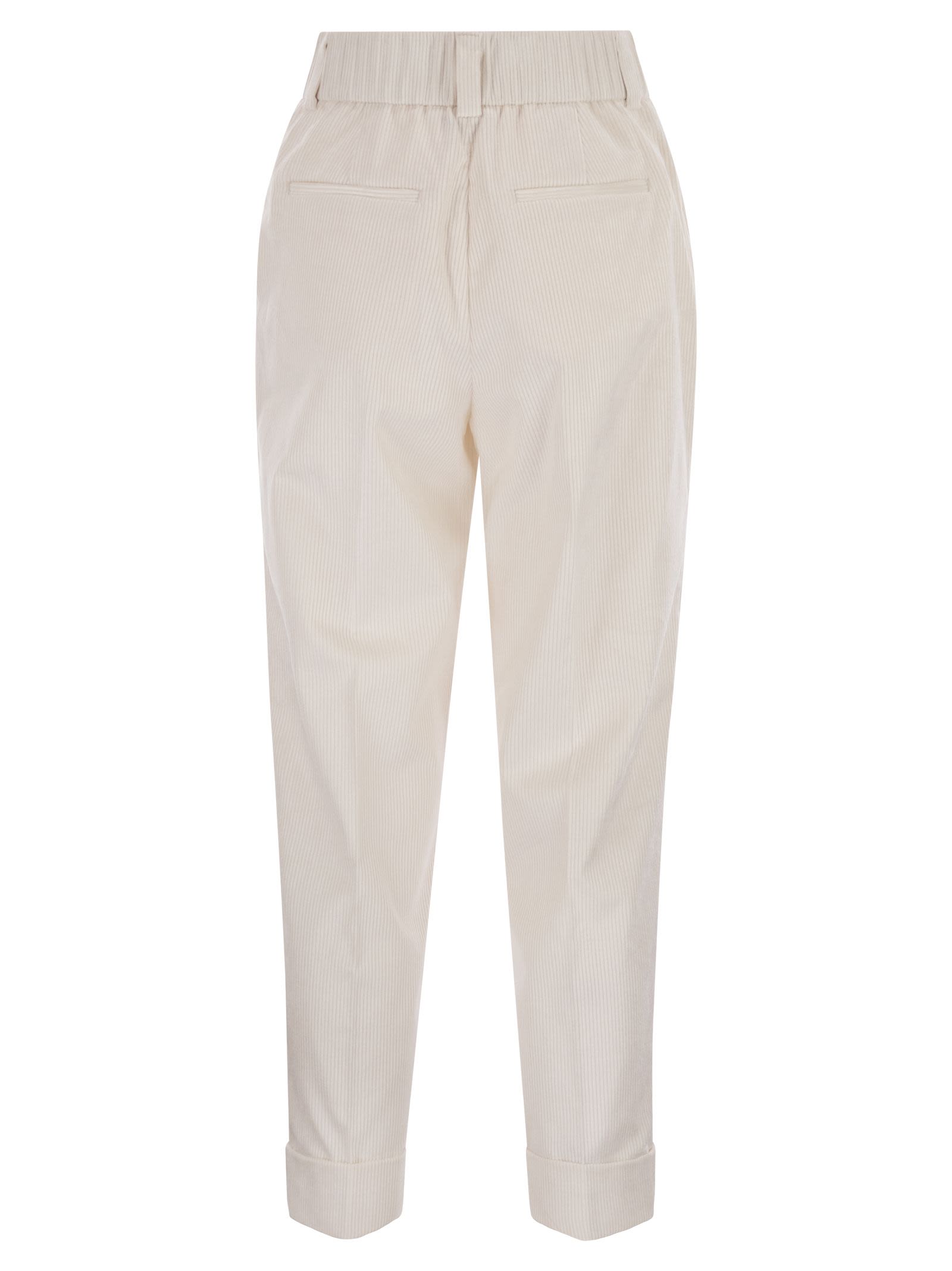 Peserico Women 500-Stripe Velvet Trousers PESERICO