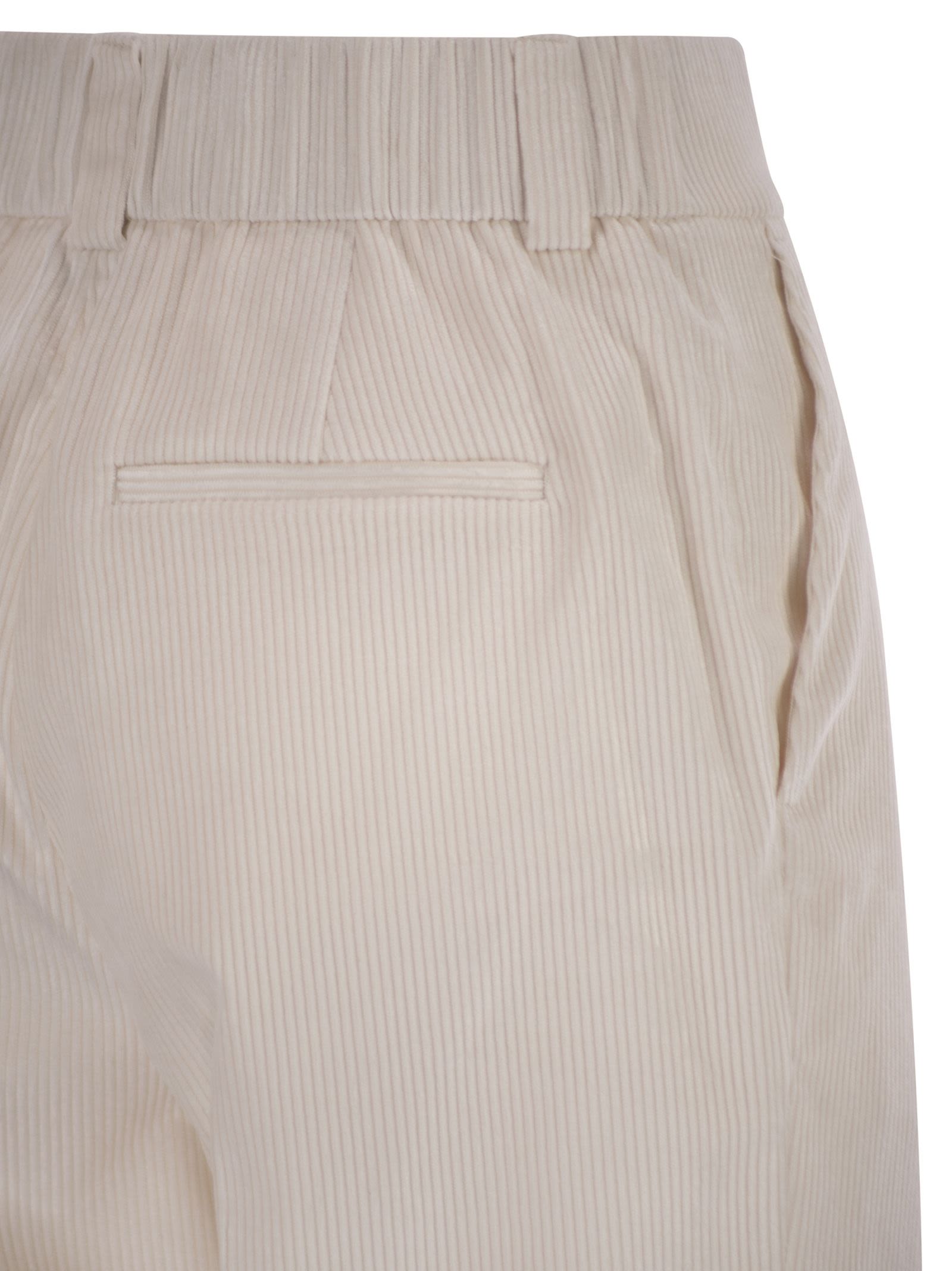 Peserico Women 500-Stripe Velvet Trousers PESERICO