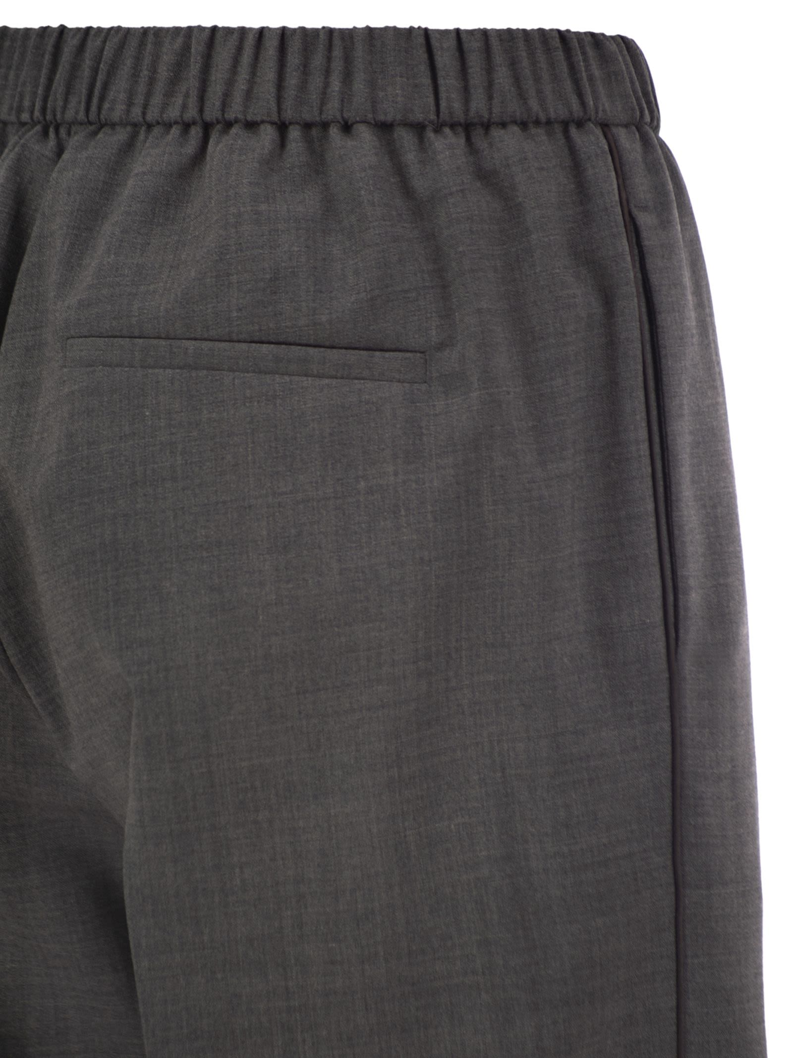 Peserico Women Stretch Wool Trousers With Elasticated Waistband PESERICO