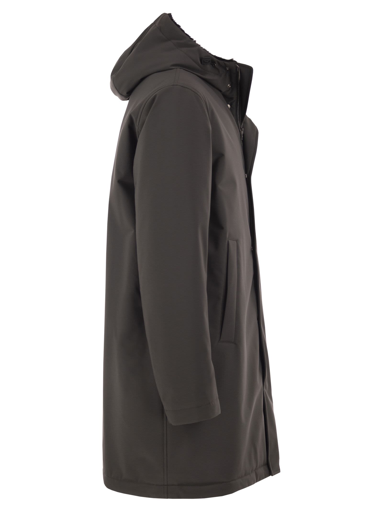 Herno Men Technical Hooded Coat HERNO