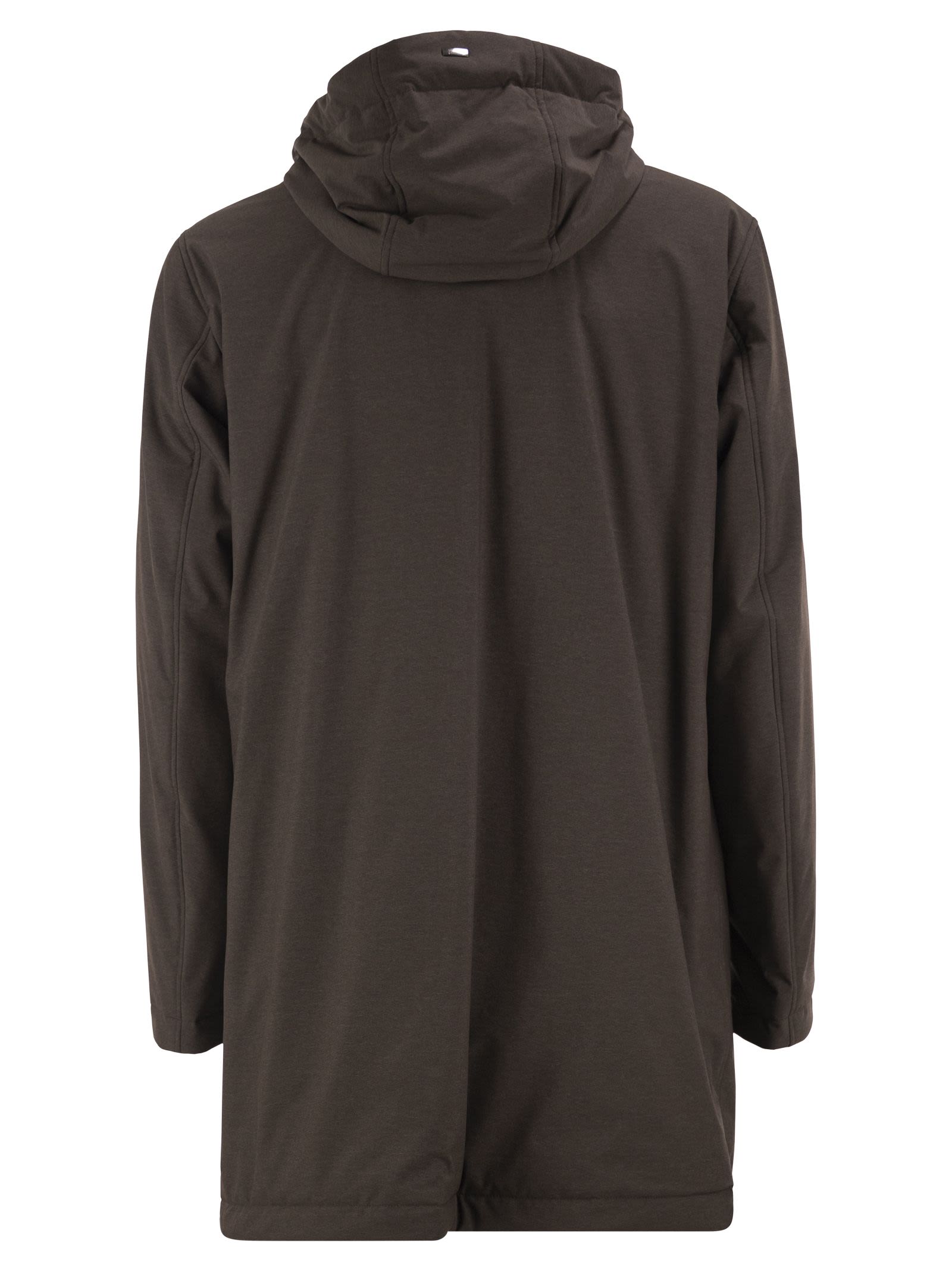 Herno Men Lightweight Stretch Technical Parka With Hood HERNO