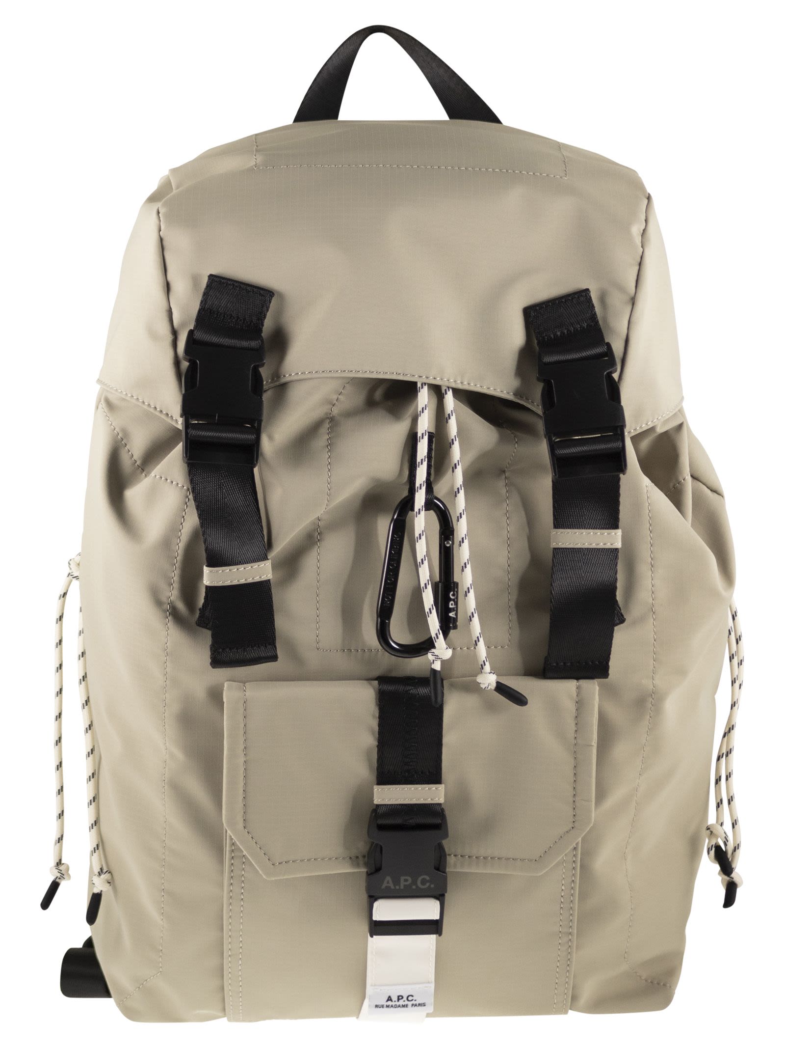 A.P.C. Men Technical Nylon Backpack With Flap Closure A.P.C.