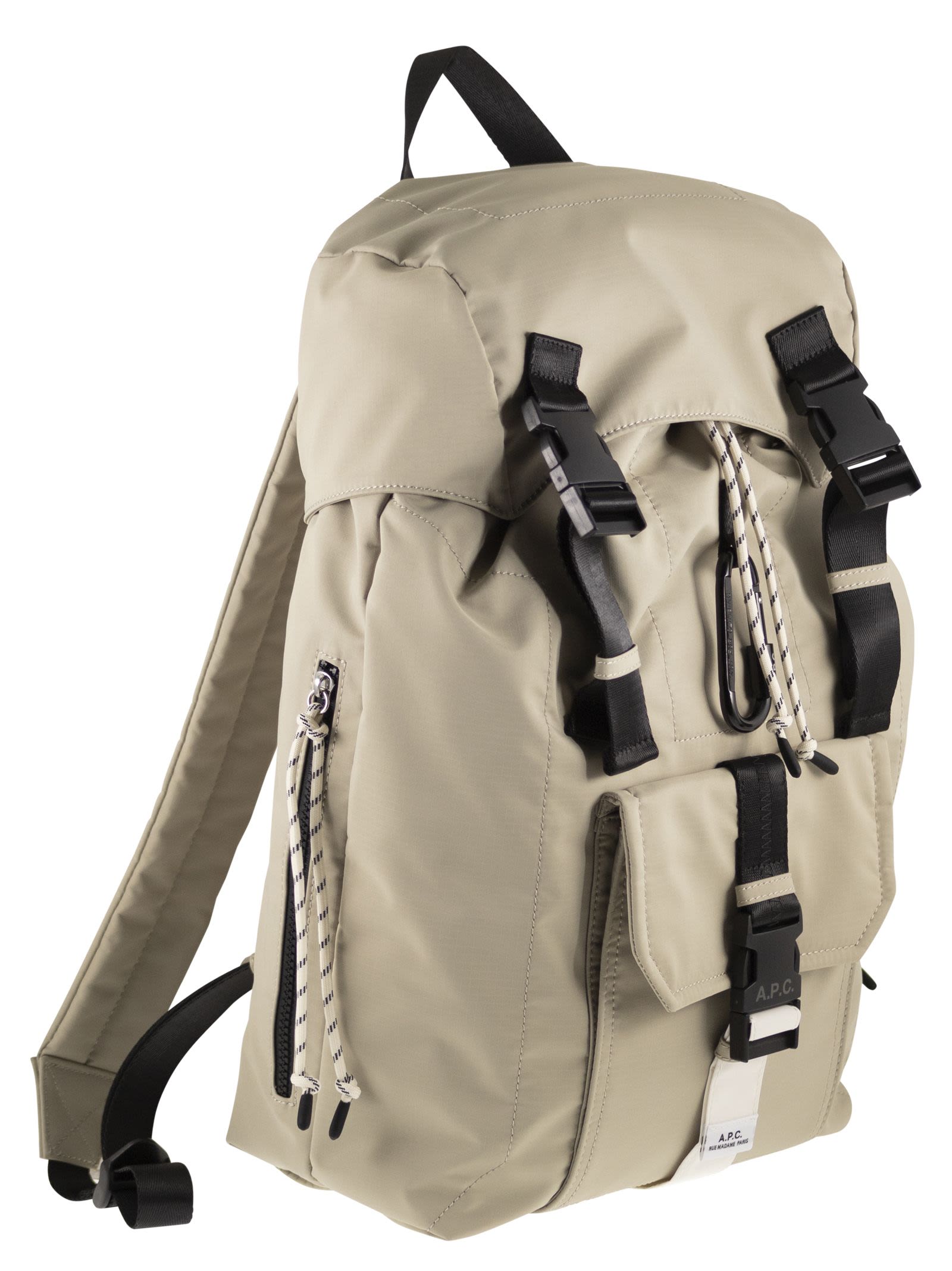 A.P.C. Men Technical Nylon Backpack With Flap Closure A.P.C.