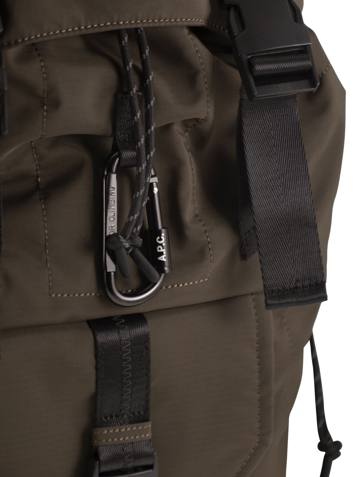 A.P.C. Men Nylon Backpack With Buckles And Pockets A.P.C.