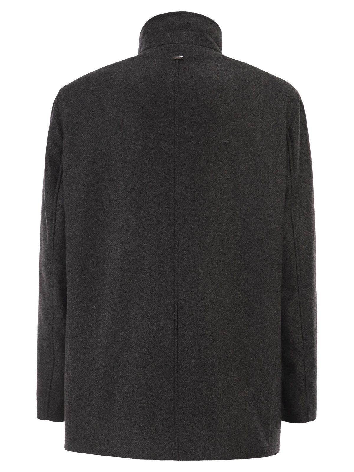 Herno Men Double-Breasted Coat In Wool Blend