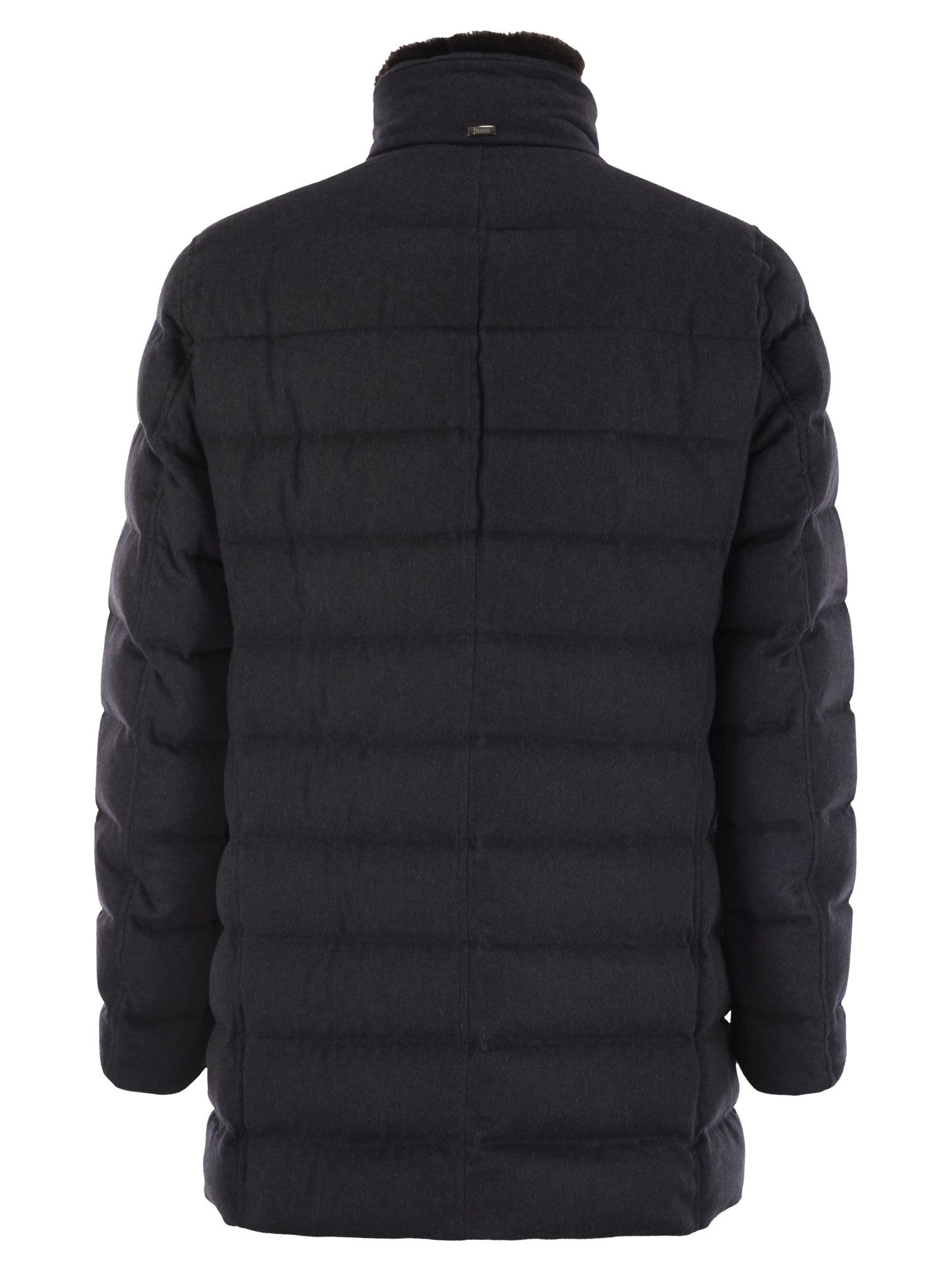 Herno Men Down Jacket With Fur Collar HERNO