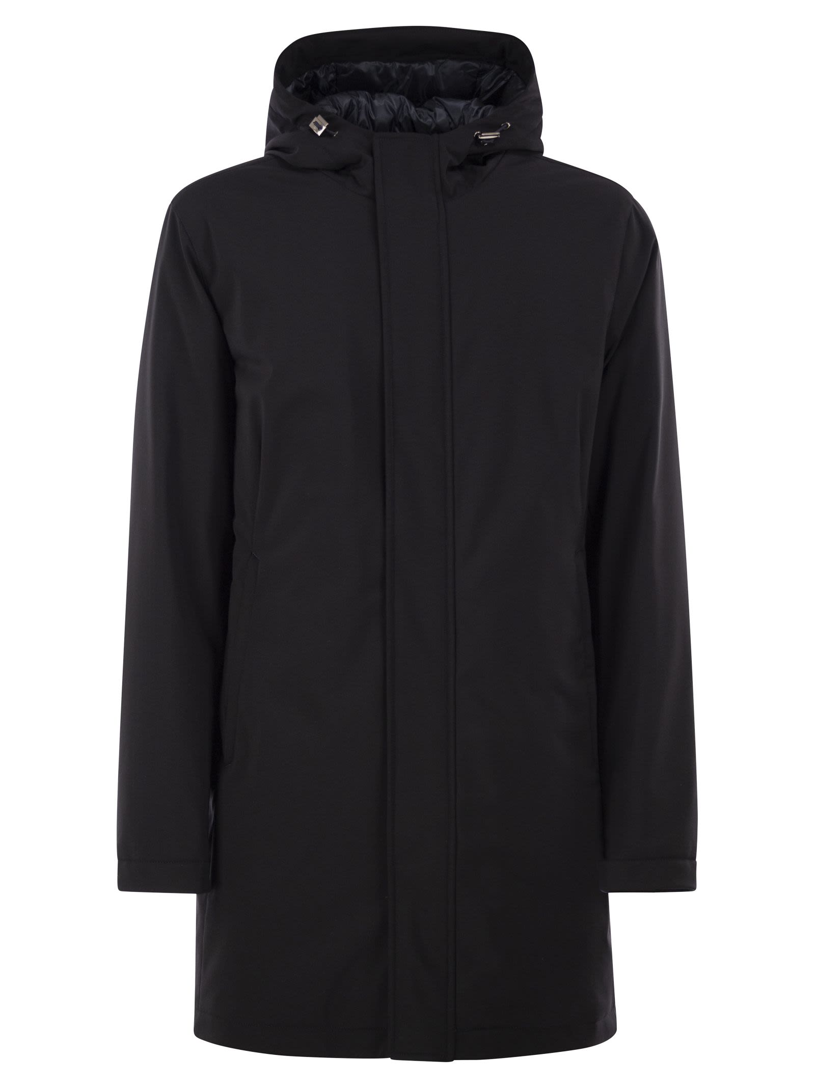 Herno Men Stretch Technical Fabric Hooded Padded Parka HERNO