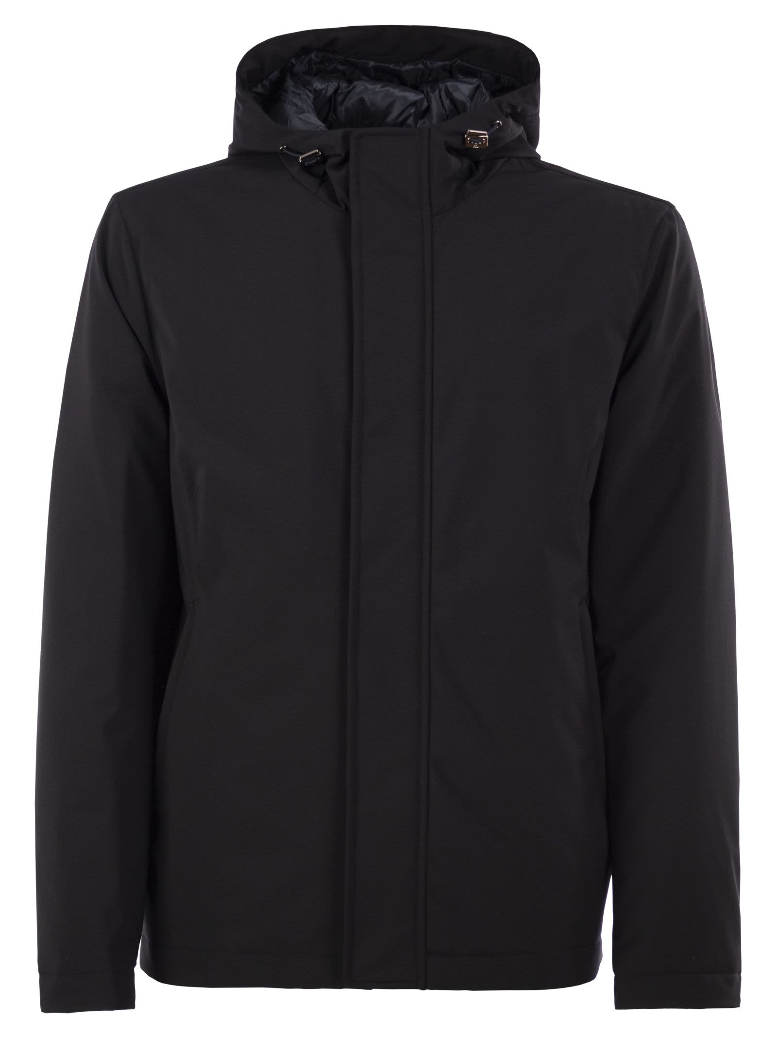 Herno Men Stretch Technical Fabric Hooded Padded Jacket HERNO