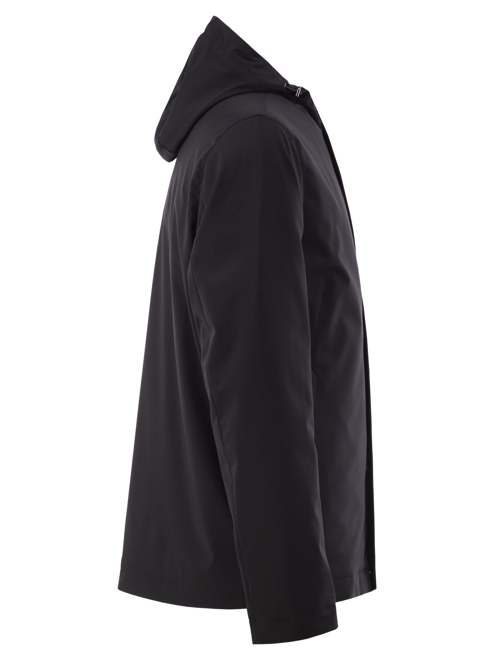 Herno Men Stretch Technical Fabric Hooded Padded Jacket HERNO