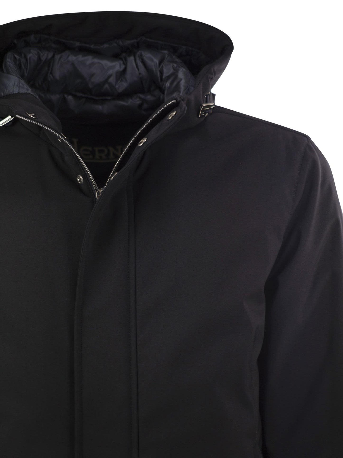 Herno Men Stretch Technical Fabric Hooded Padded Jacket HERNO