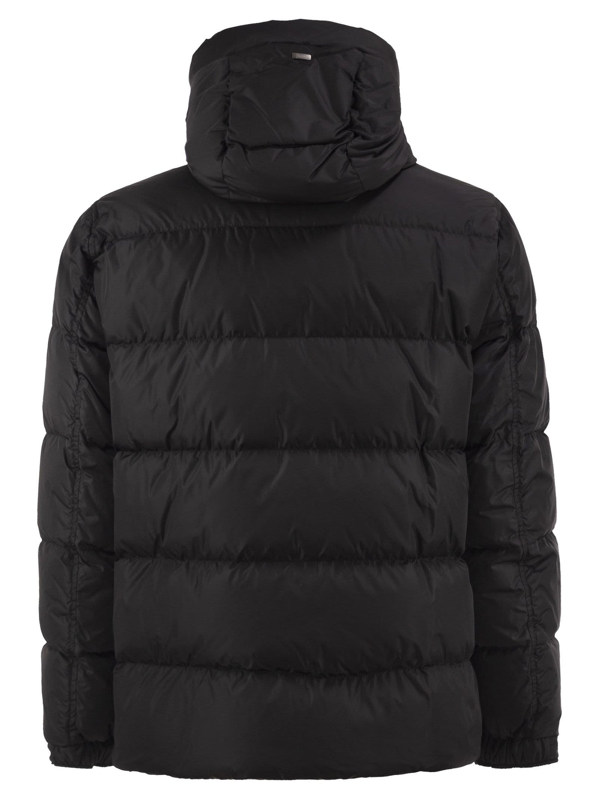 Herno Men Padded Down Jacket With High Collar And Integrated Hood HERNO
