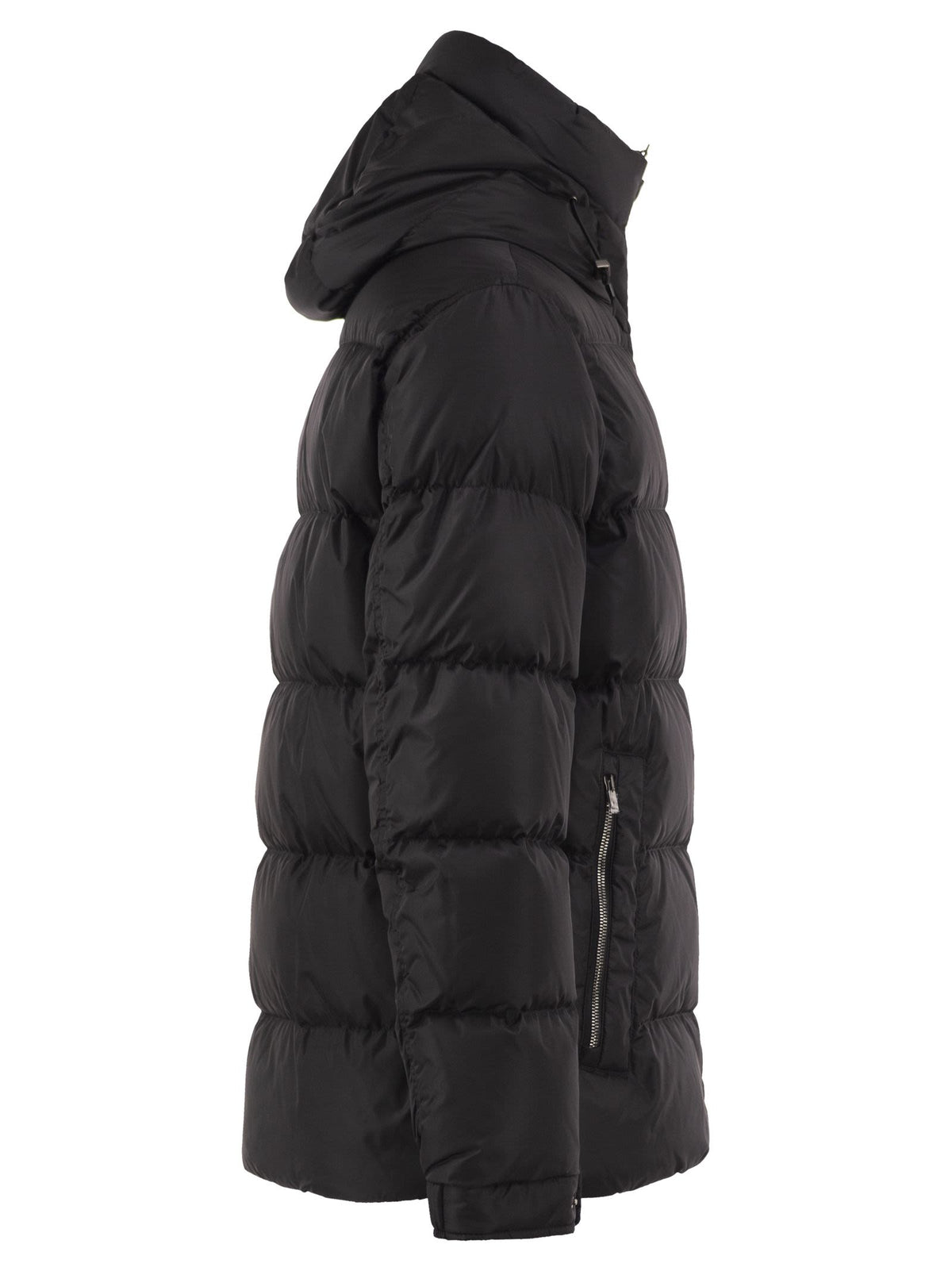 Herno Men Padded Down Jacket With High Collar And Integrated Hood HERNO