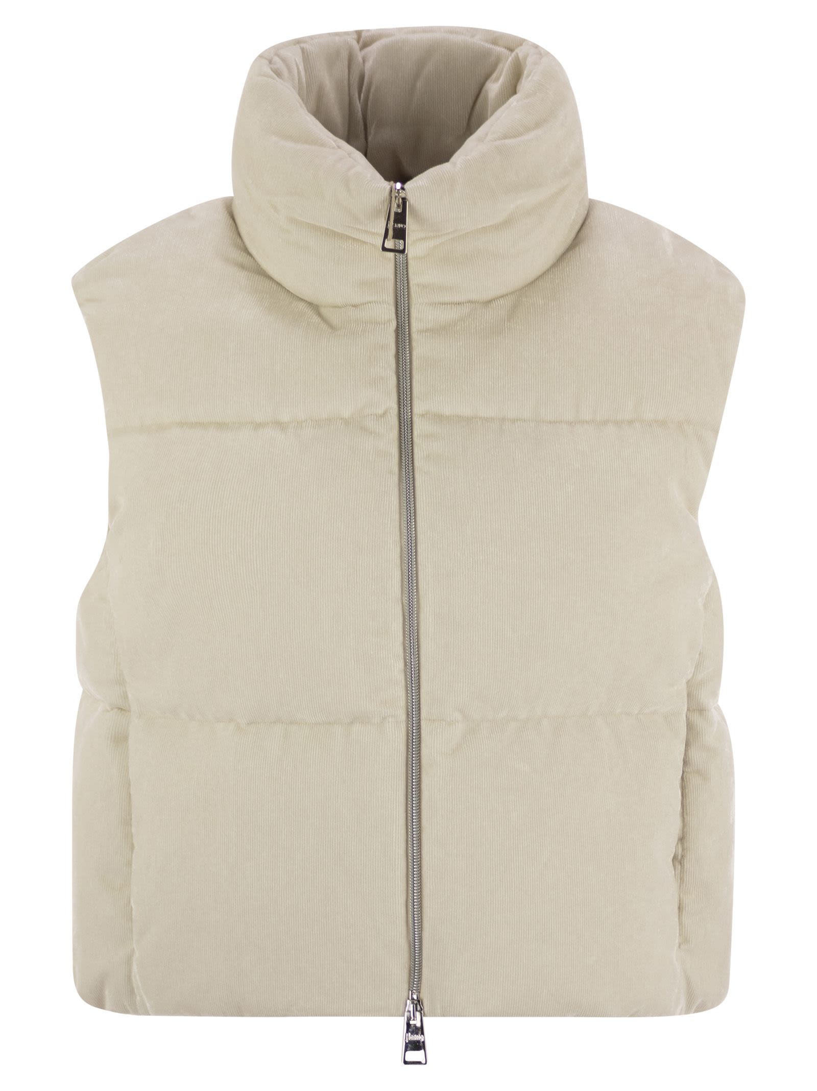 Herno Women Velvet Sleeveless Down Jacket HERNO