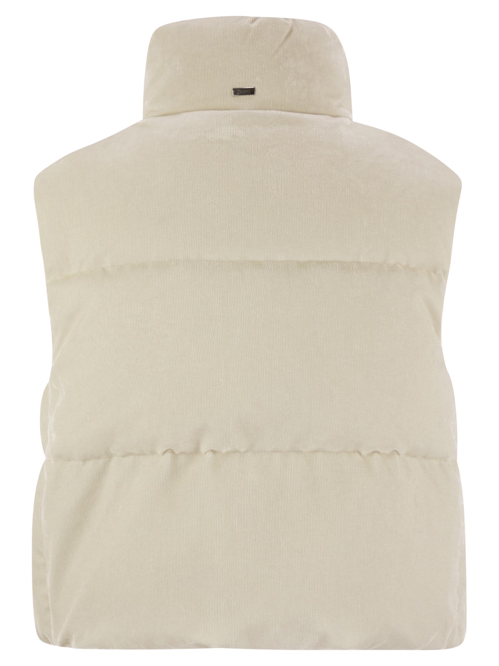 Herno Women Velvet Sleeveless Down Jacket HERNO