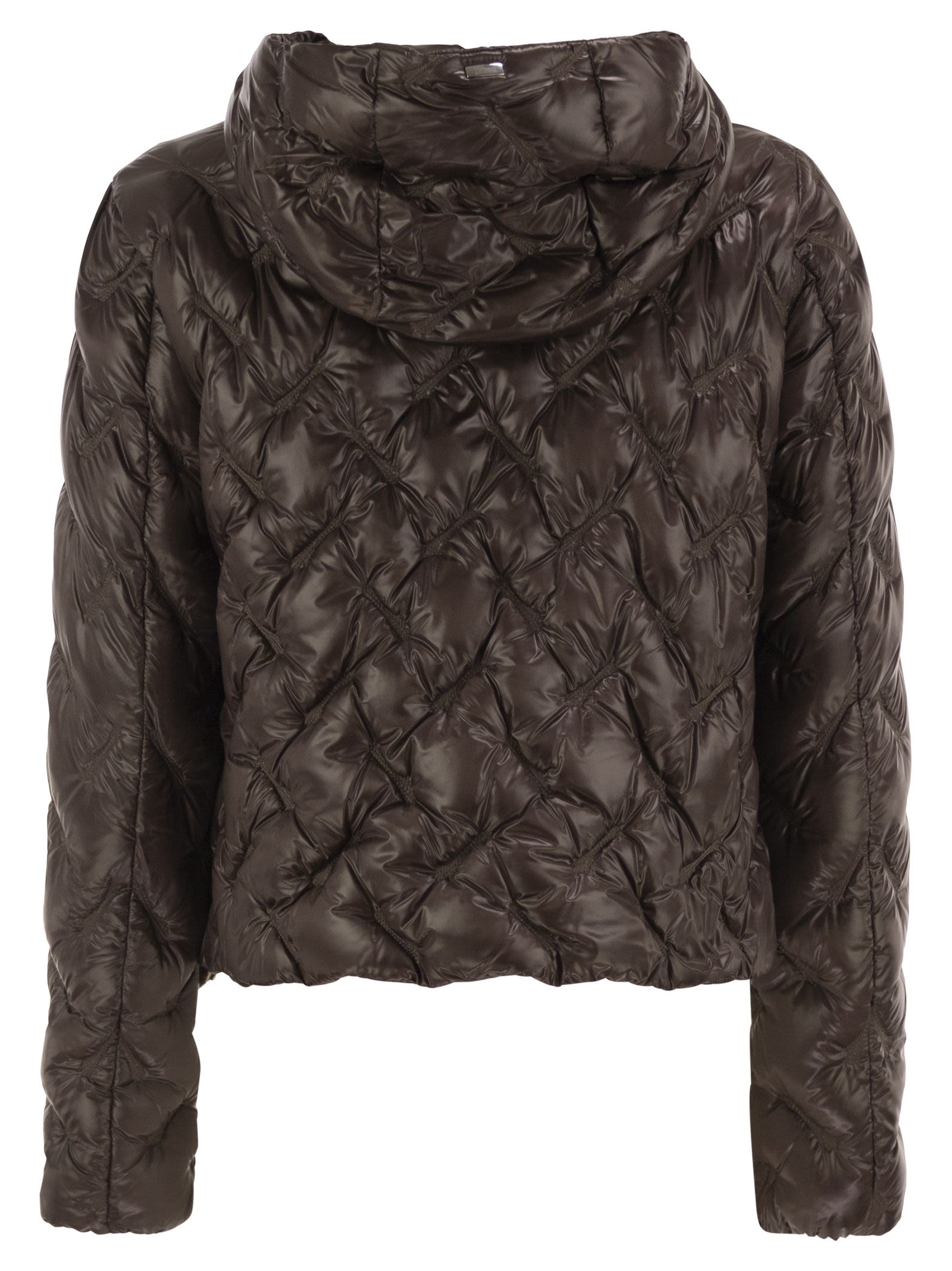 Herno Women Diamond-Quilted Hooded Down Jacket HERNO