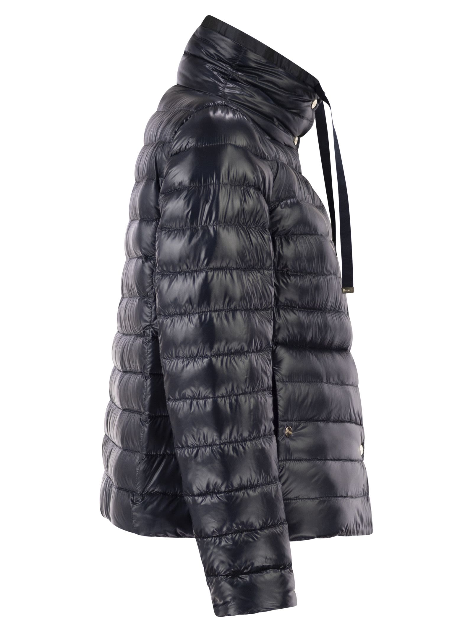 Herno Women Reversible Ultra-Light Nylon Down Jacket With Funnel Neck HERNO