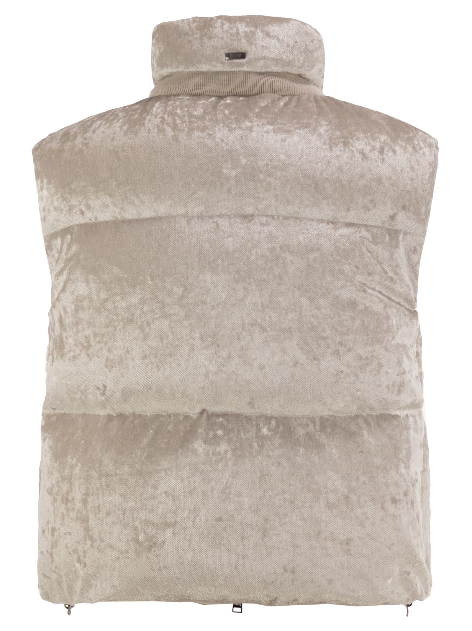 Herno Women Velvet-Effect Padded Gilet HERNO