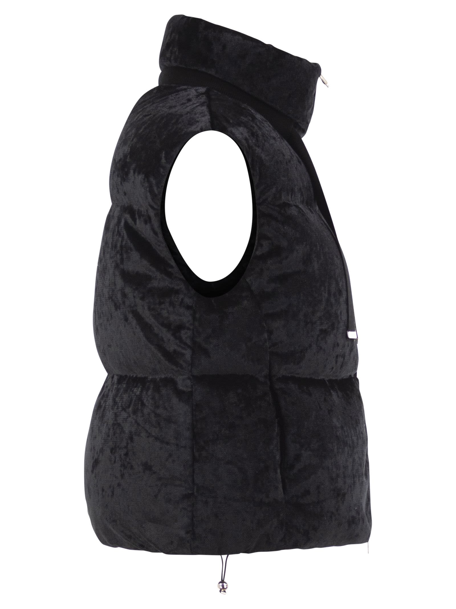 Herno Women Velvet-Effect Padded Gilet HERNO