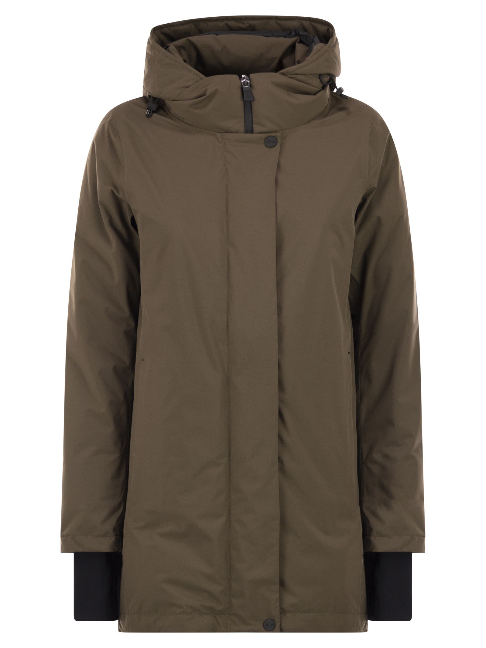 Herno Women A-Shaped Down Jacket With Hood, 2 Layers HERNO