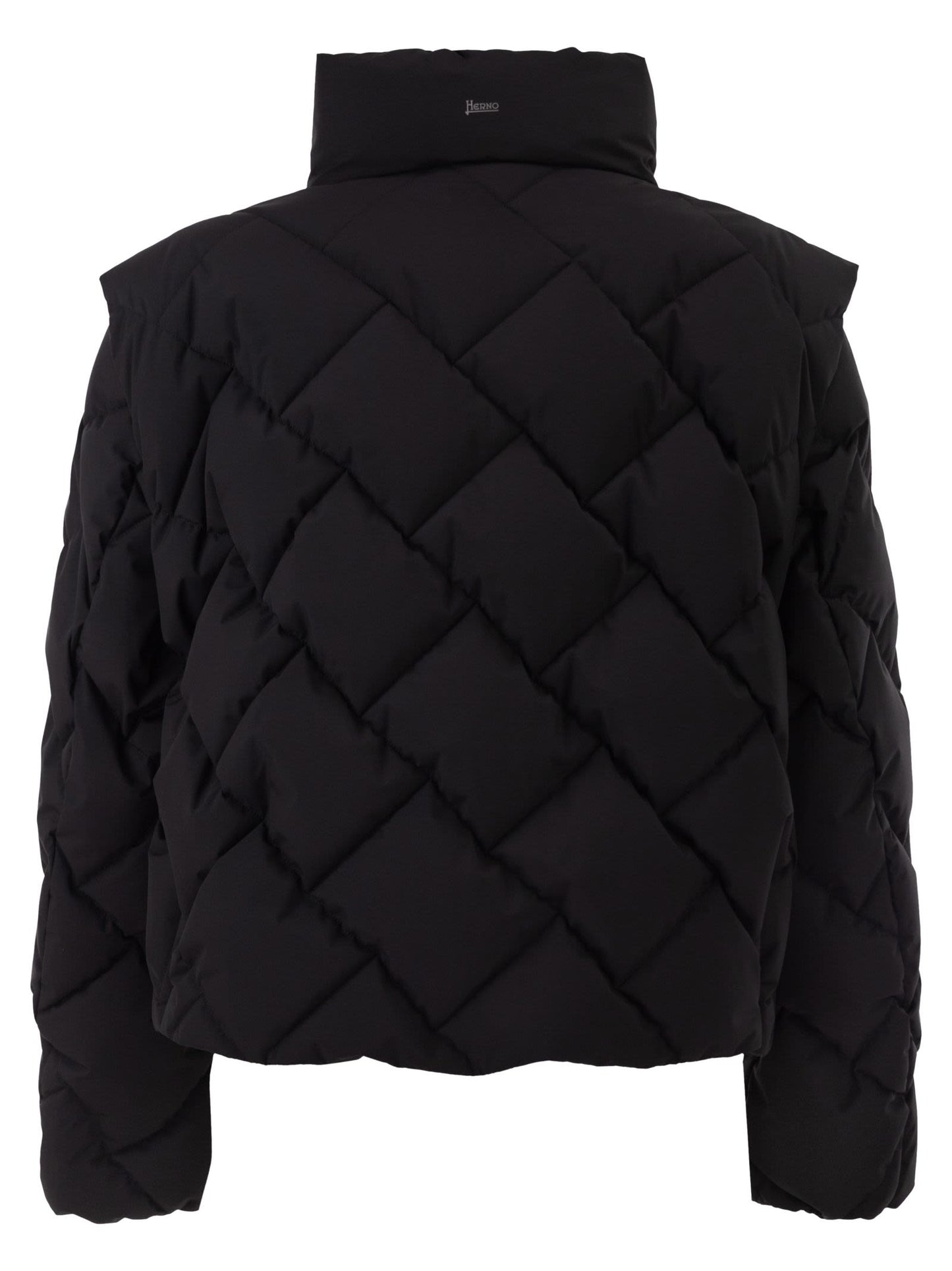 Herno Women Matt Nylon Down Jacket With Detachable Sleeves HERNO