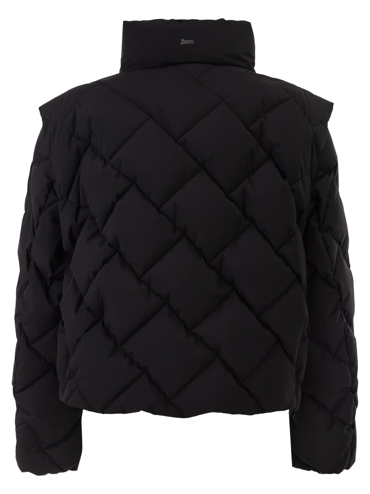 Herno Women Matt Nylon Down Jacket With Detachable Sleeves HERNO