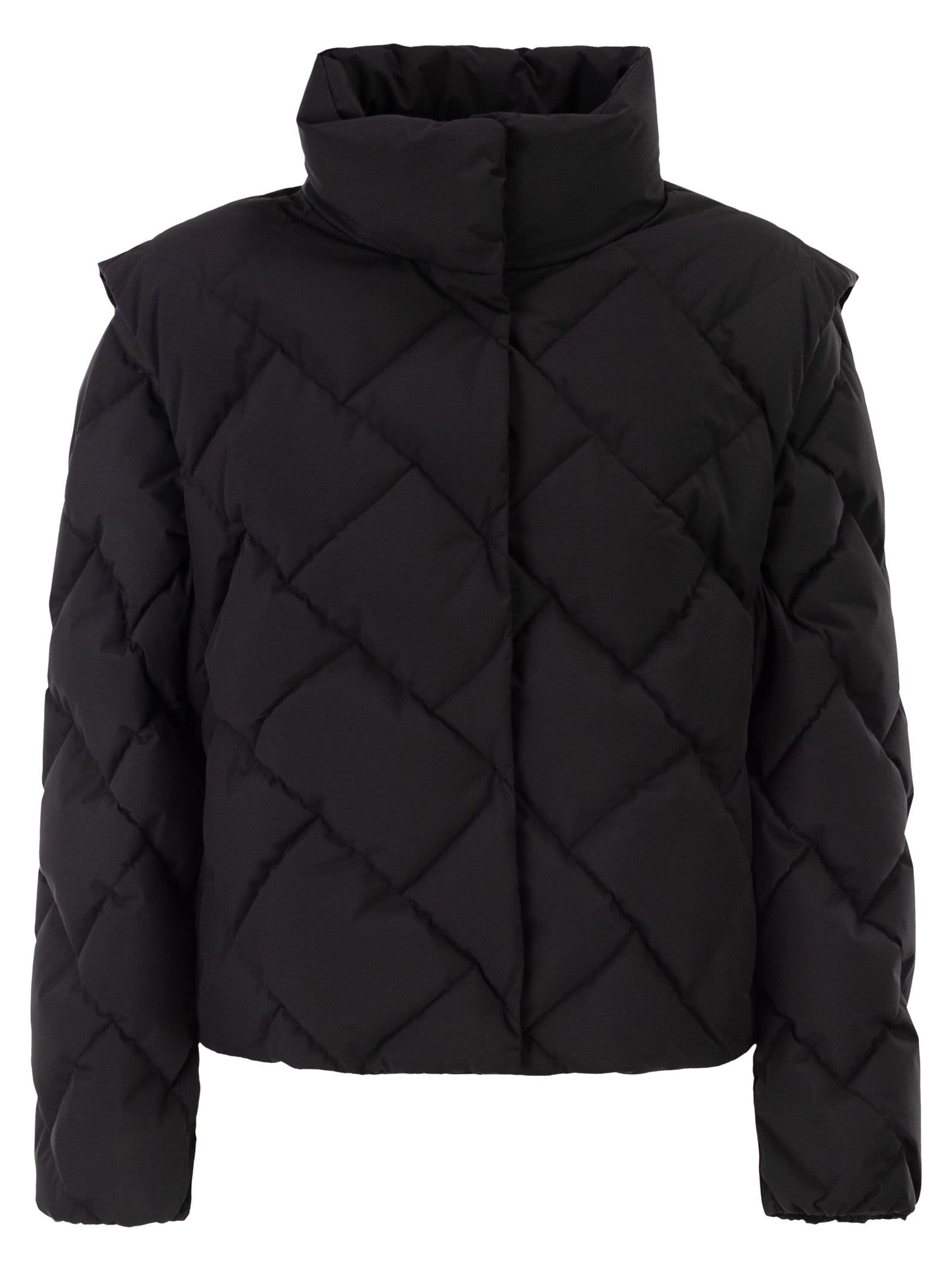 Herno Women Matt Nylon Down Jacket With Detachable Sleeves HERNO