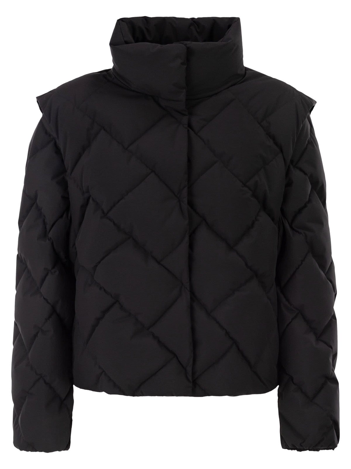 Herno Women Matt Nylon Down Jacket With Detachable Sleeves HERNO