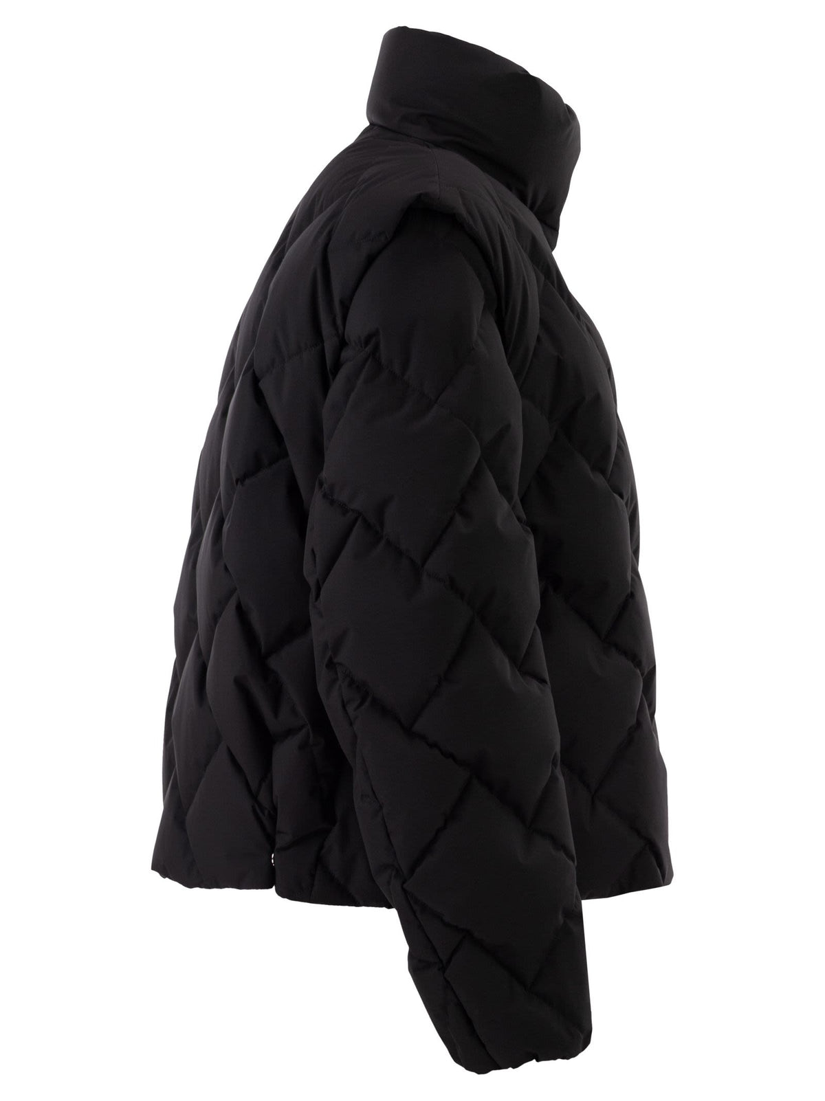 Herno Women Matt Nylon Down Jacket With Detachable Sleeves HERNO