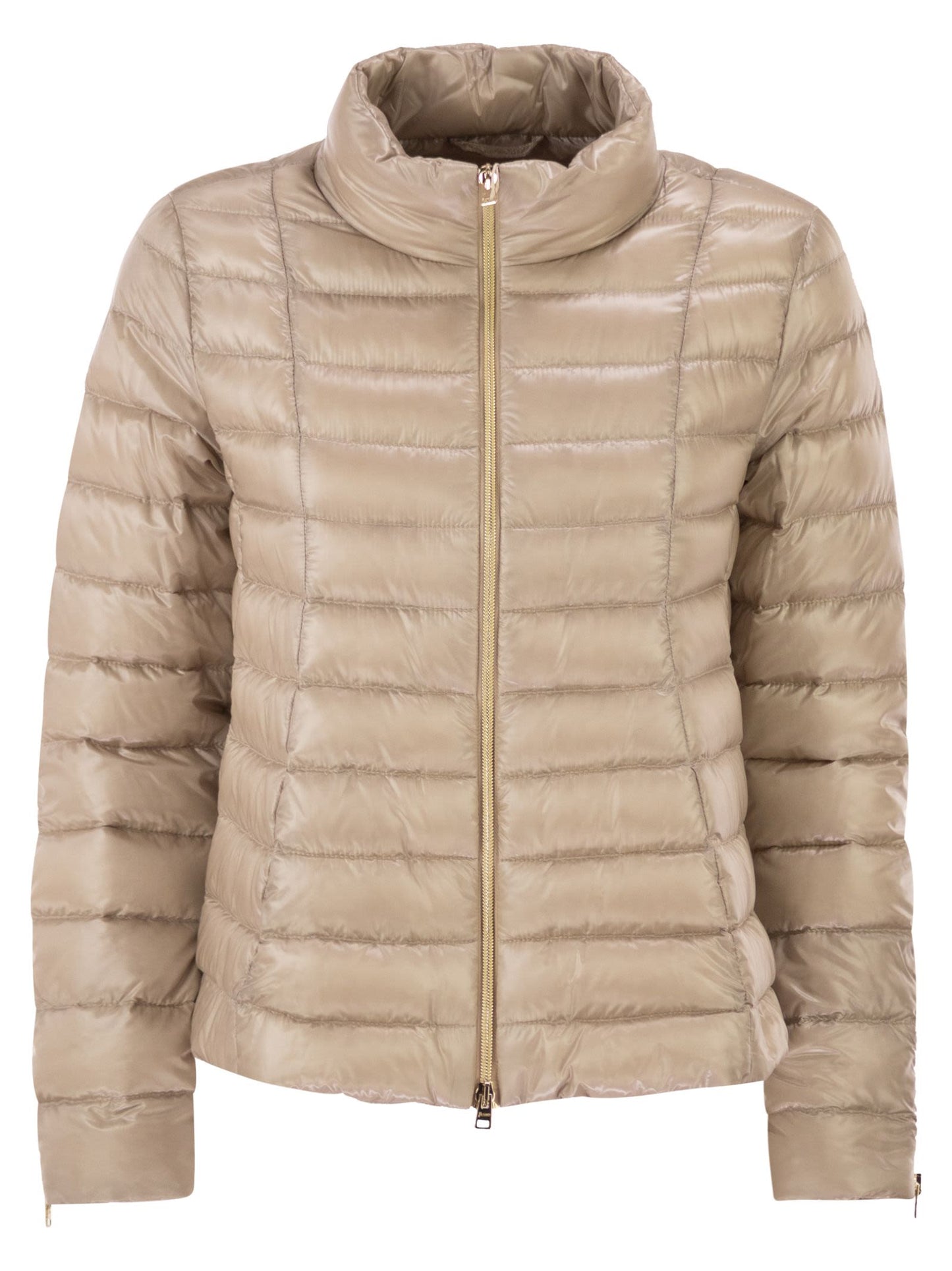 Herno Women Ultra-Light Satin Down Jacket With Flared Back HERNO