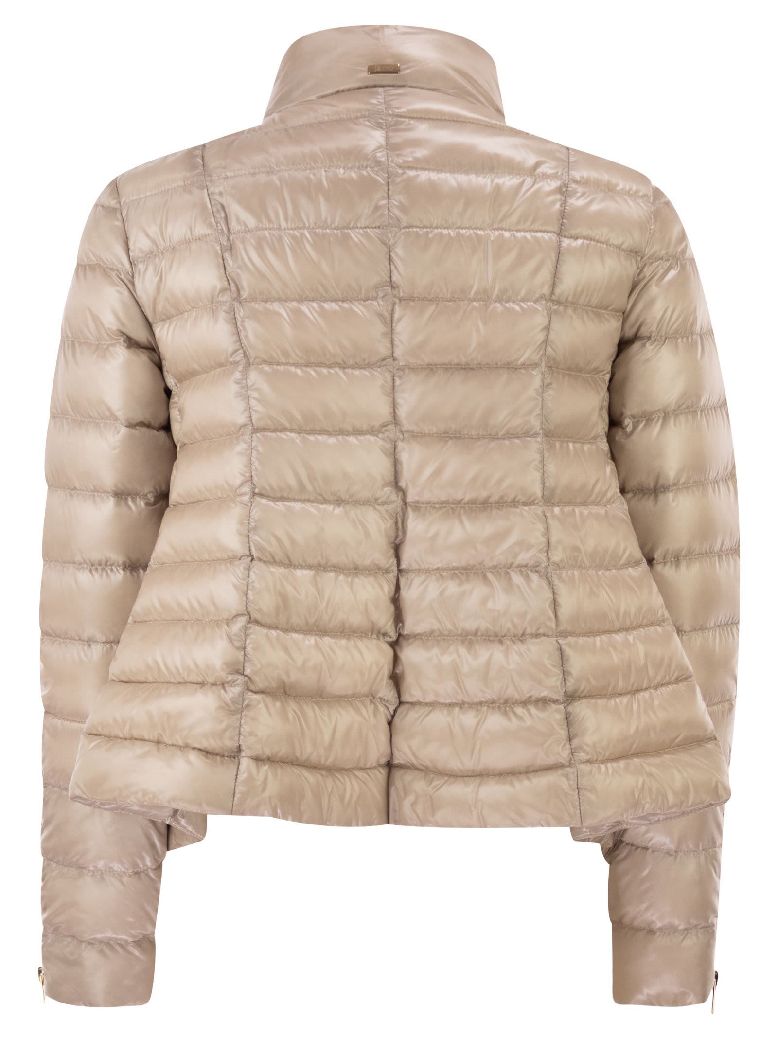 Herno Women Ultra-Light Satin Down Jacket With Flared Back HERNO