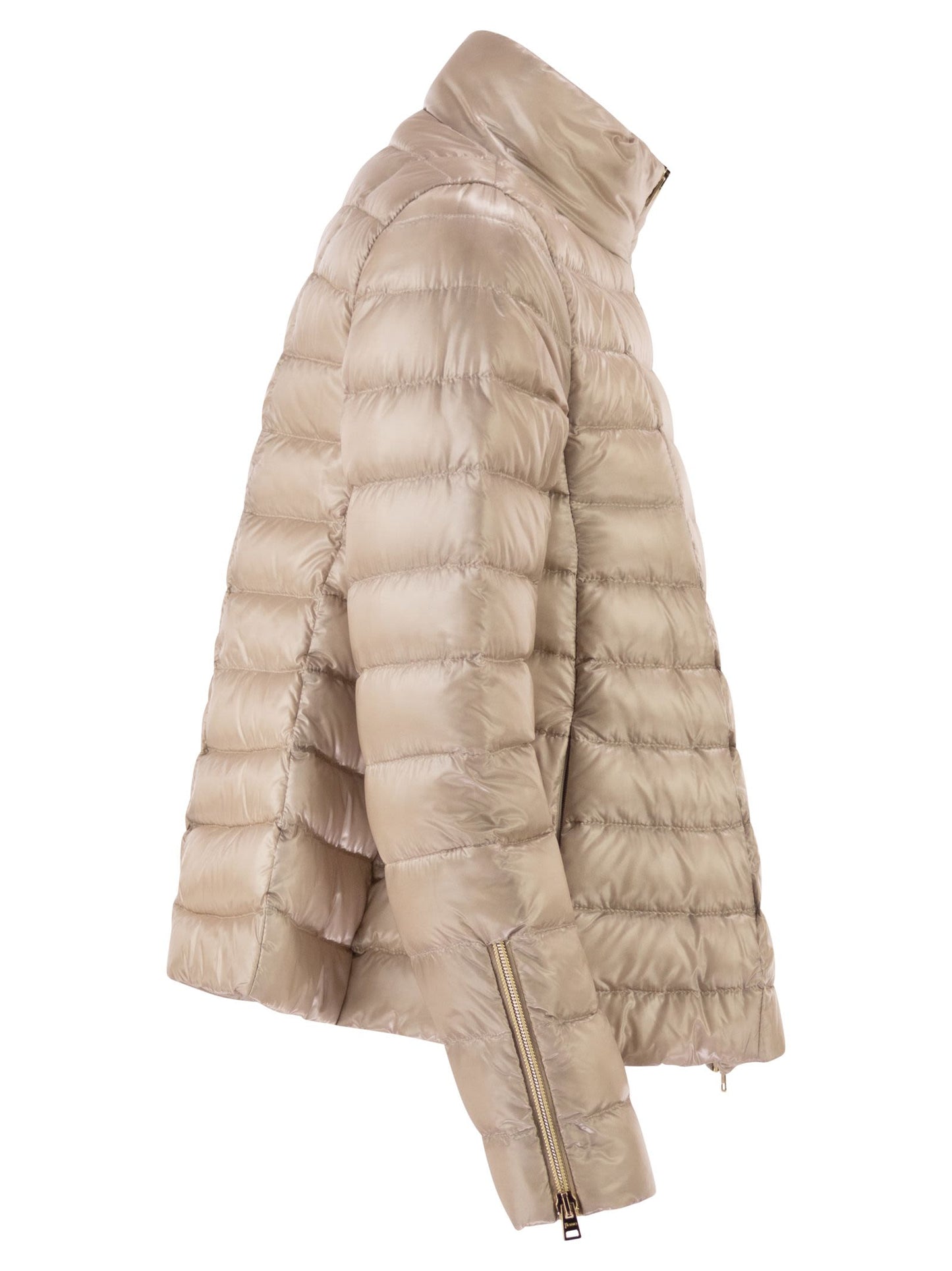 Herno Women Ultra-Light Satin Down Jacket With Flared Back HERNO
