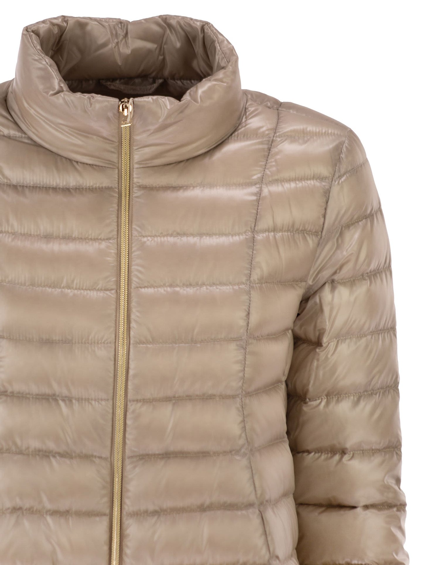 Herno Women Ultra-Light Satin Down Jacket With Flared Back HERNO