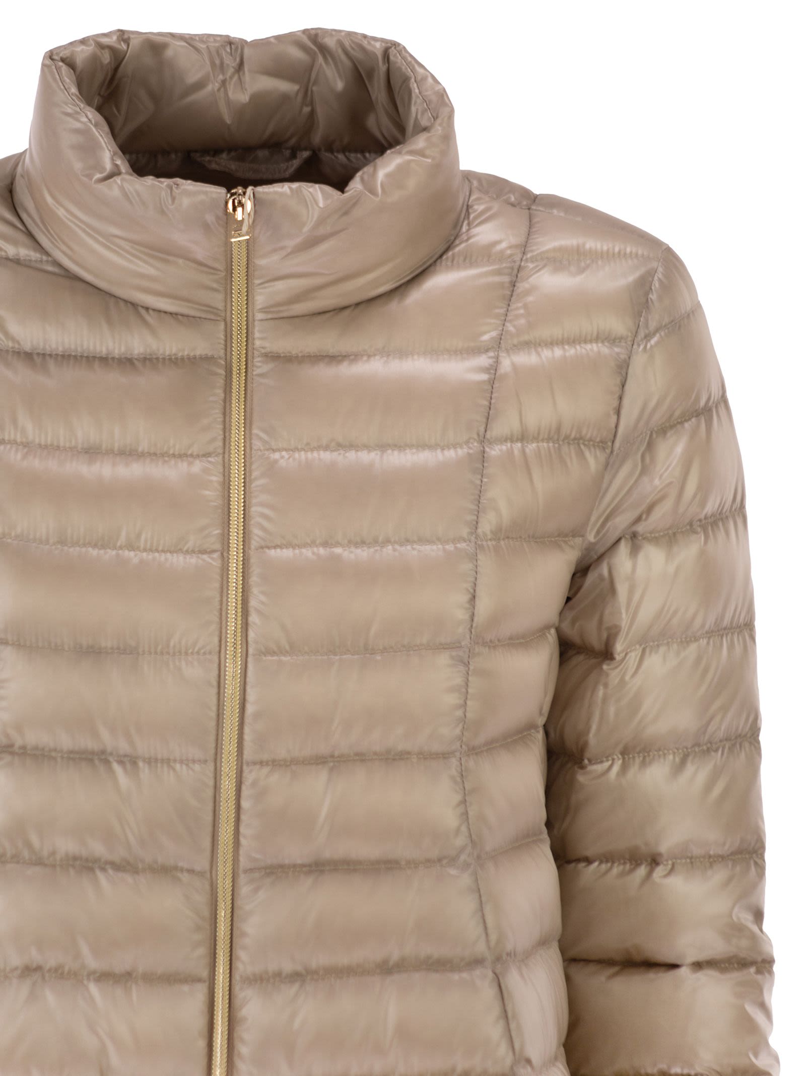 Herno Women Ultra-Light Satin Down Jacket With Flared Back HERNO
