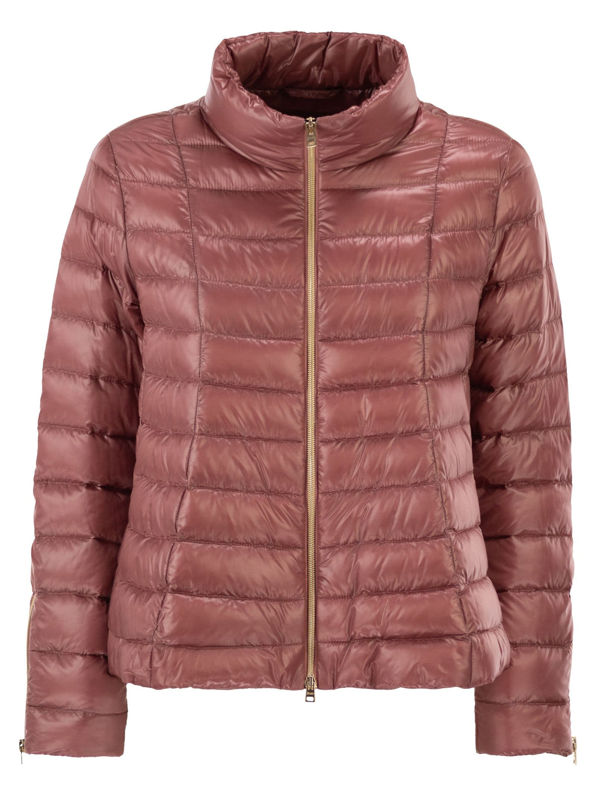 Herno Women Ultra-Light Satin Down Jacket With Flared Back HERNO