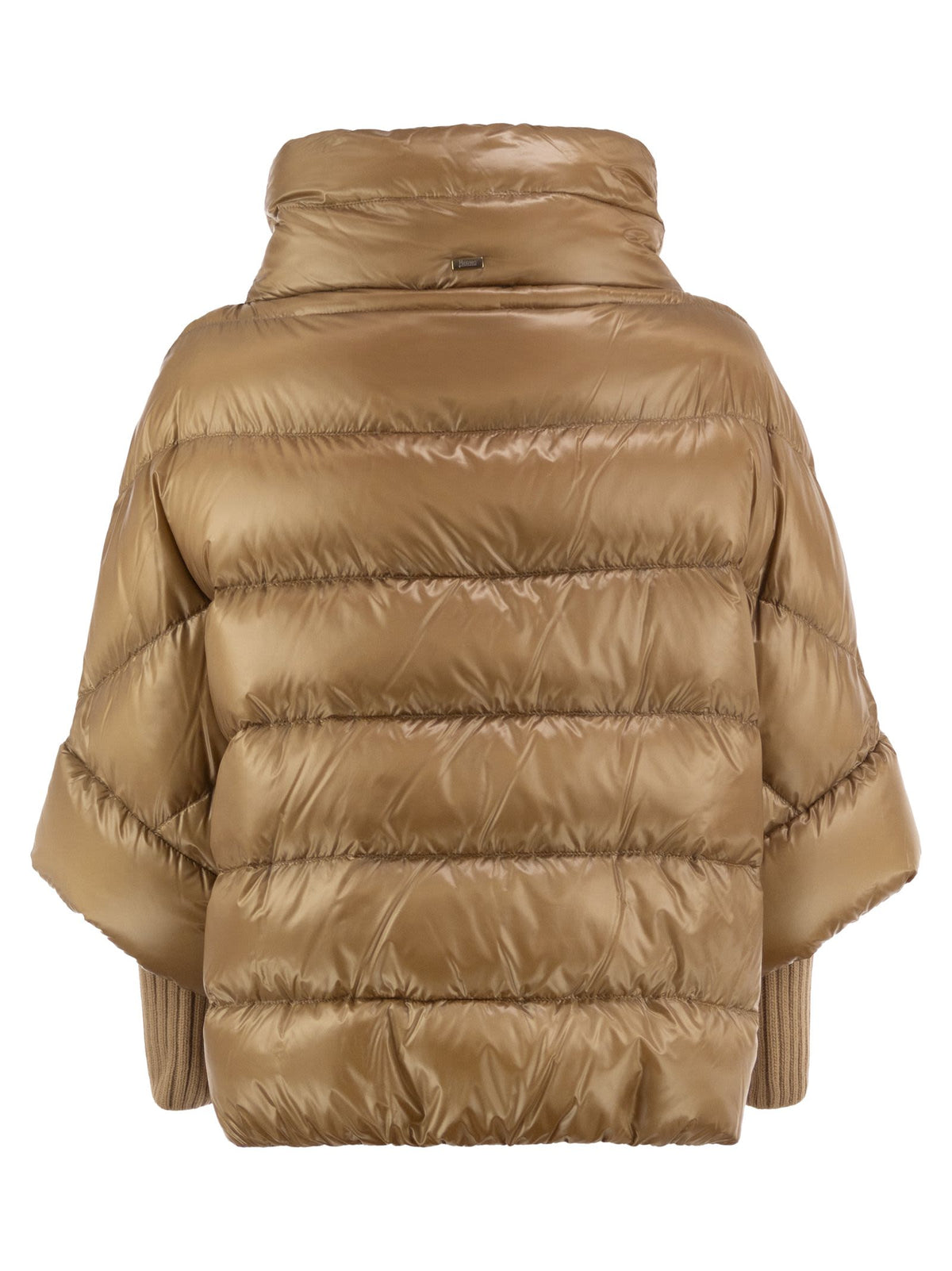 Herno Women Padded Jacket With High Collar And Knitted Cuffs HERNO