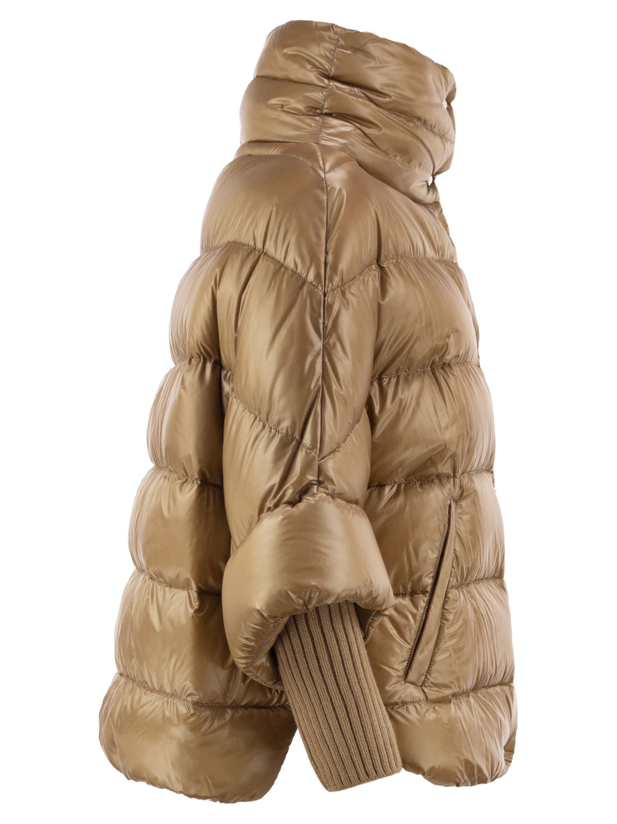 Herno Women Padded Jacket With High Collar And Knitted Cuffs HERNO