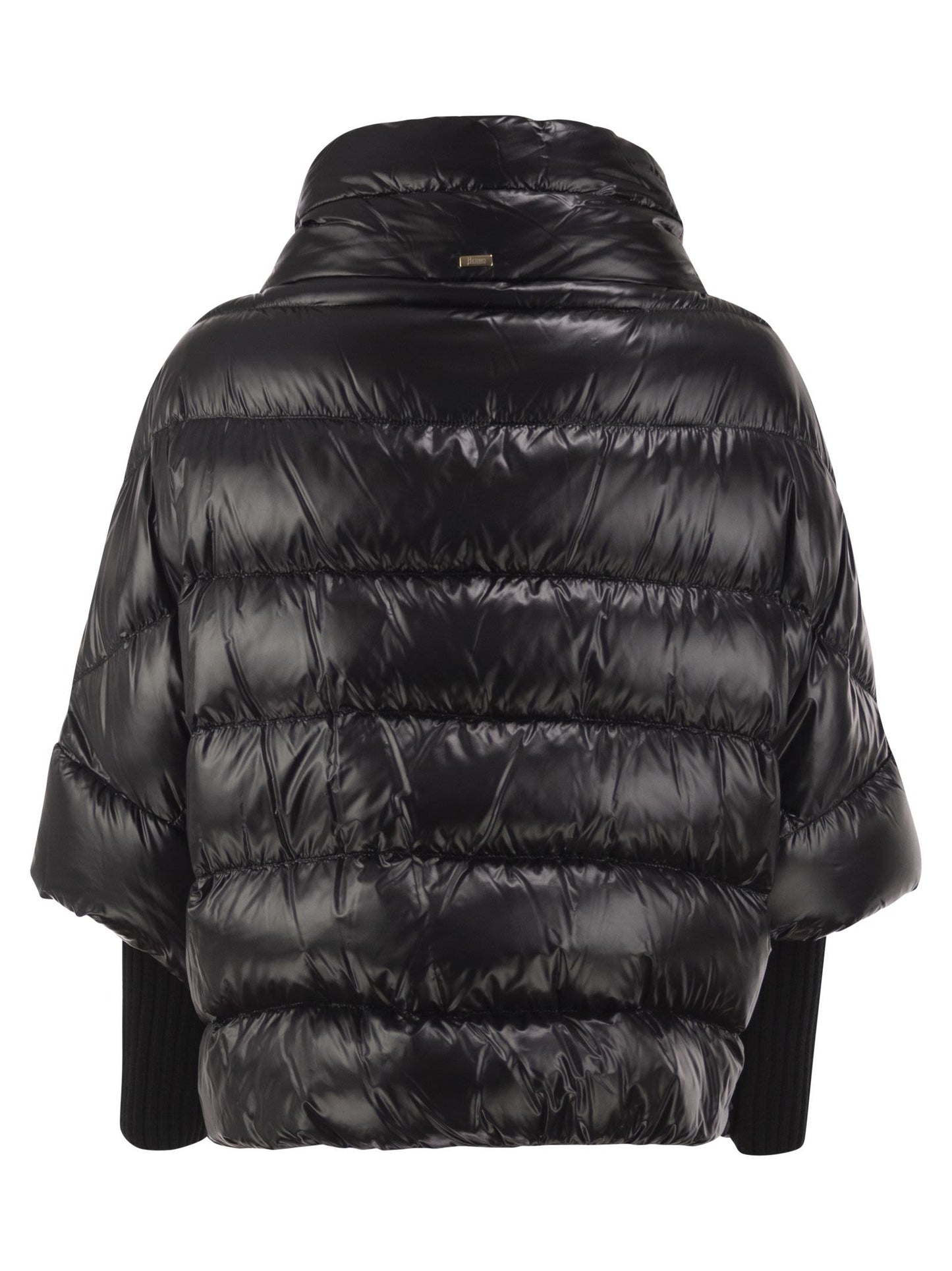 Herno Women Padded Jacket With High Collar And Knitted Cuffs HERNO